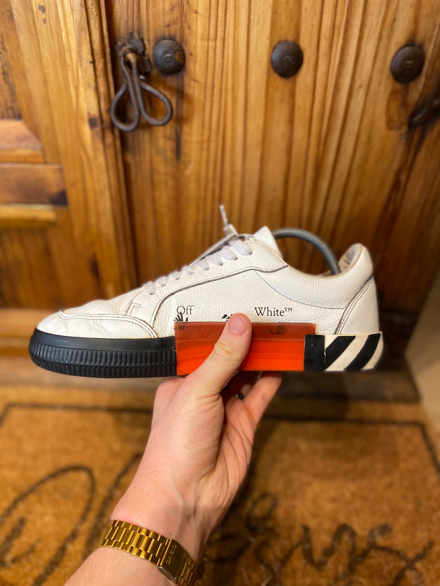 OFF-WHITE VULCANISED ‘CANVAS WHITE BLACK’ - UK 9