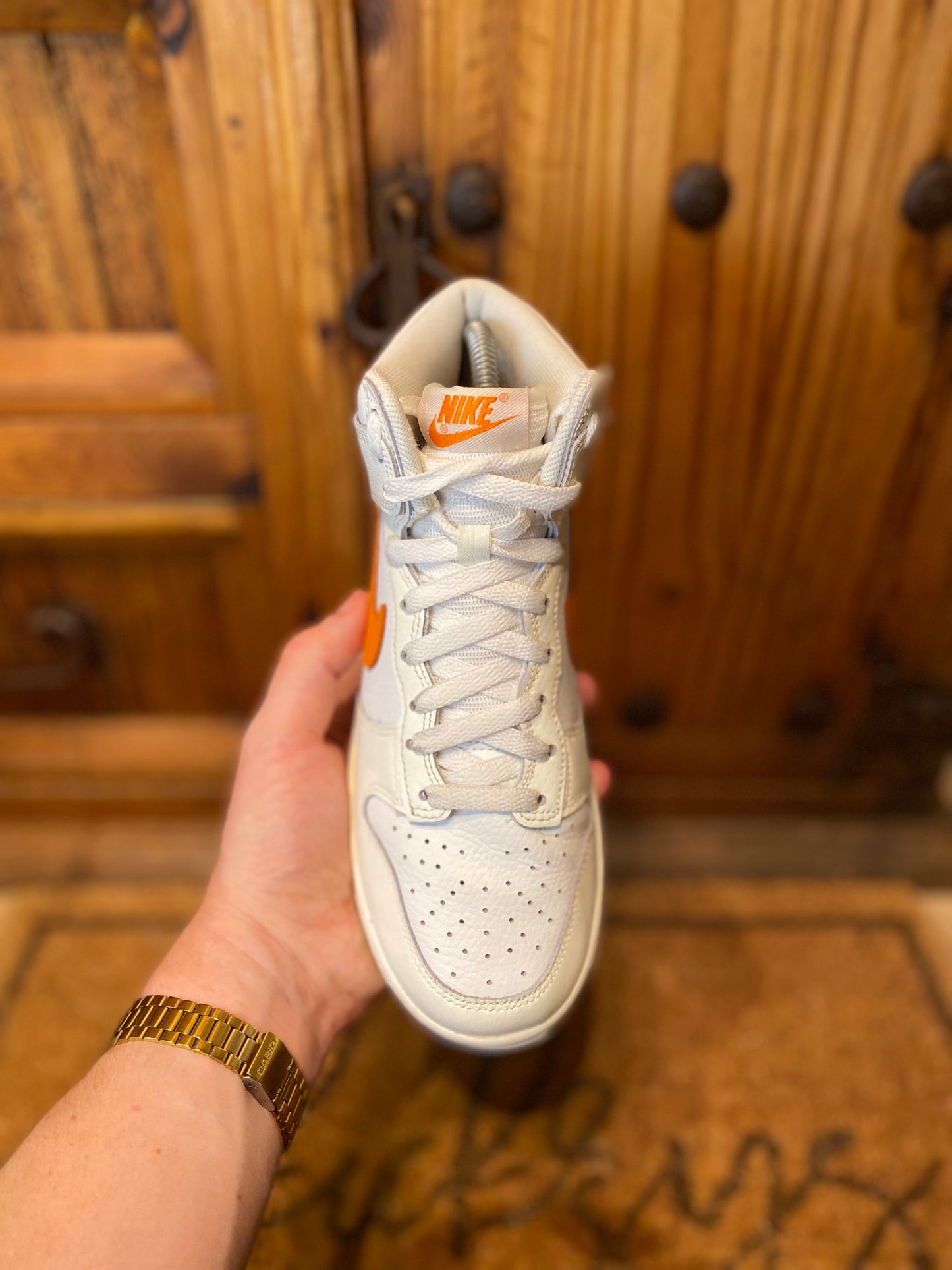 NIKE DUNK HIGH ‘WHITE MAGMA ORANGE’ - UK 3.5