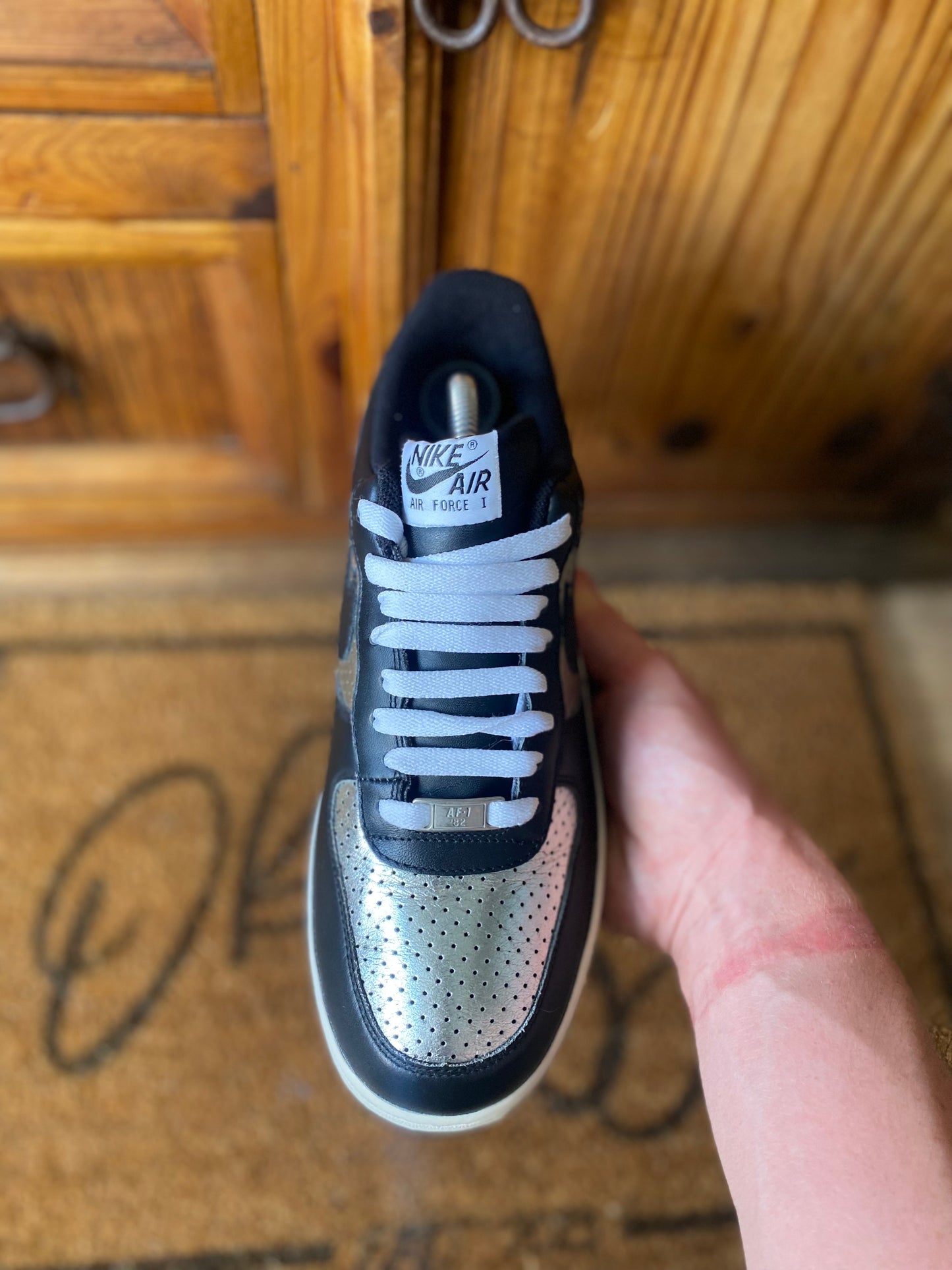 NIKE AIR FORCE 1 ‘SILVER METALLIC’ - UK 8