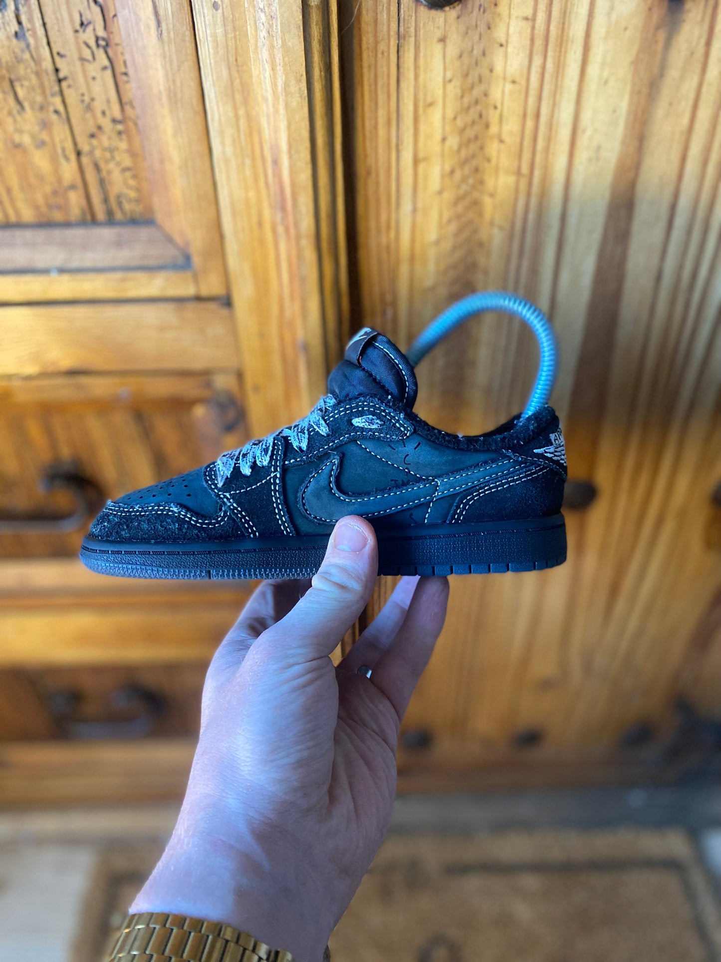 JORDAN 1 LOW TRAVIS SCOTT CACTUS JACK ‘BLACK PHANTOM’- UK 13 (PS)