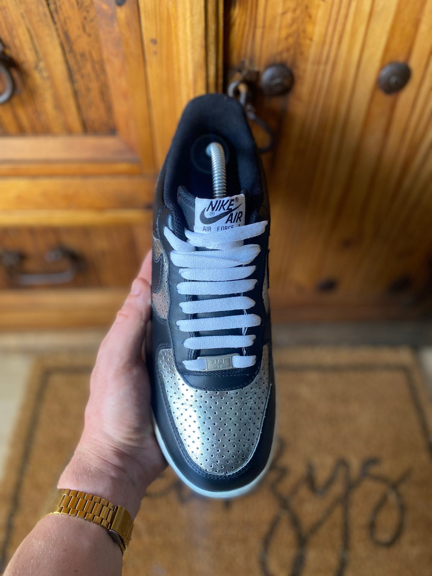 NIKE AIR FORCE 1 ‘SILVER METALLIC’ - UK 8