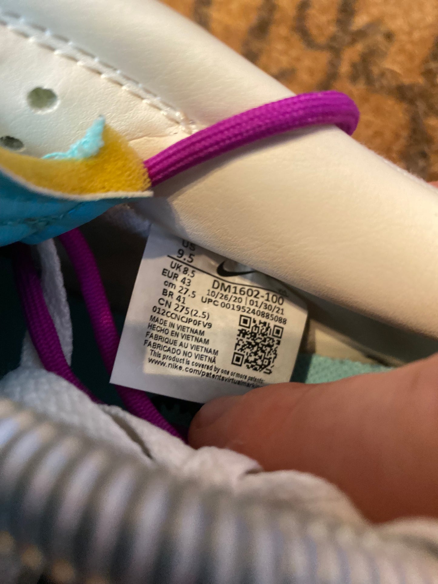 NIKE X OFF WHITE DUNK LOW ‘LOT 21 OF 50’ - UK 8.5