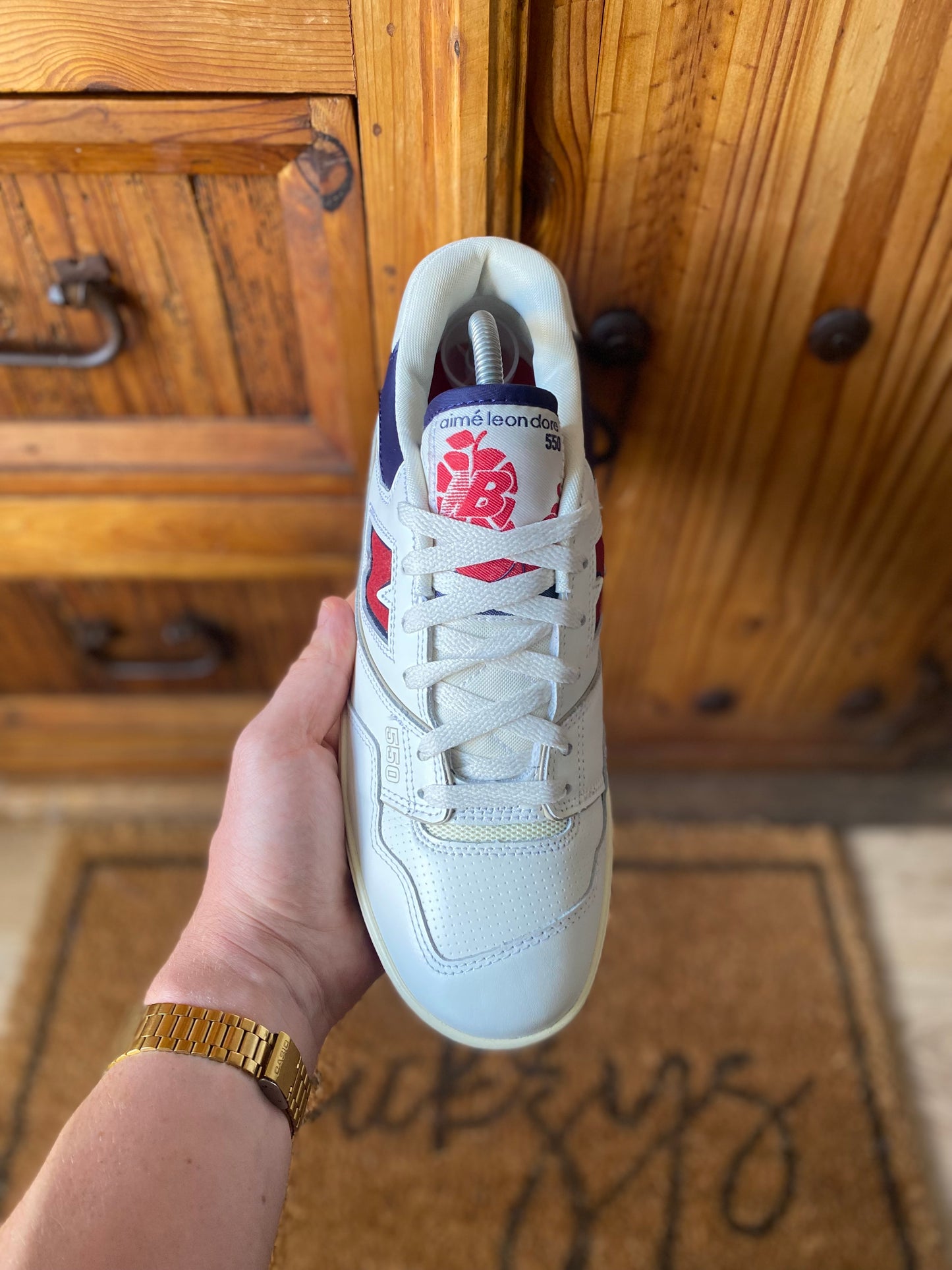 NEW BALANCE 550 AIMÉ LEON DORE ‘WHITE NAVY RED’ - UK 8.5