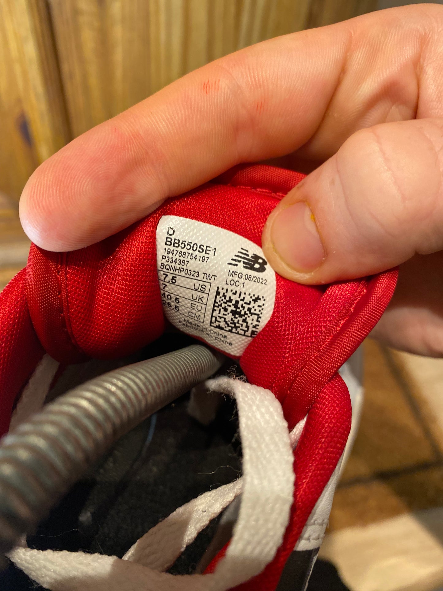 NEW BALANCE 550 ‘WHITE RED’ - UK 7