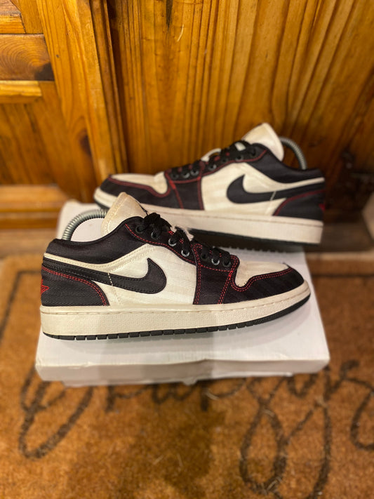 JORDAN 1 LOW ‘BLACK WHITE GYM RED’ - UK 5.5