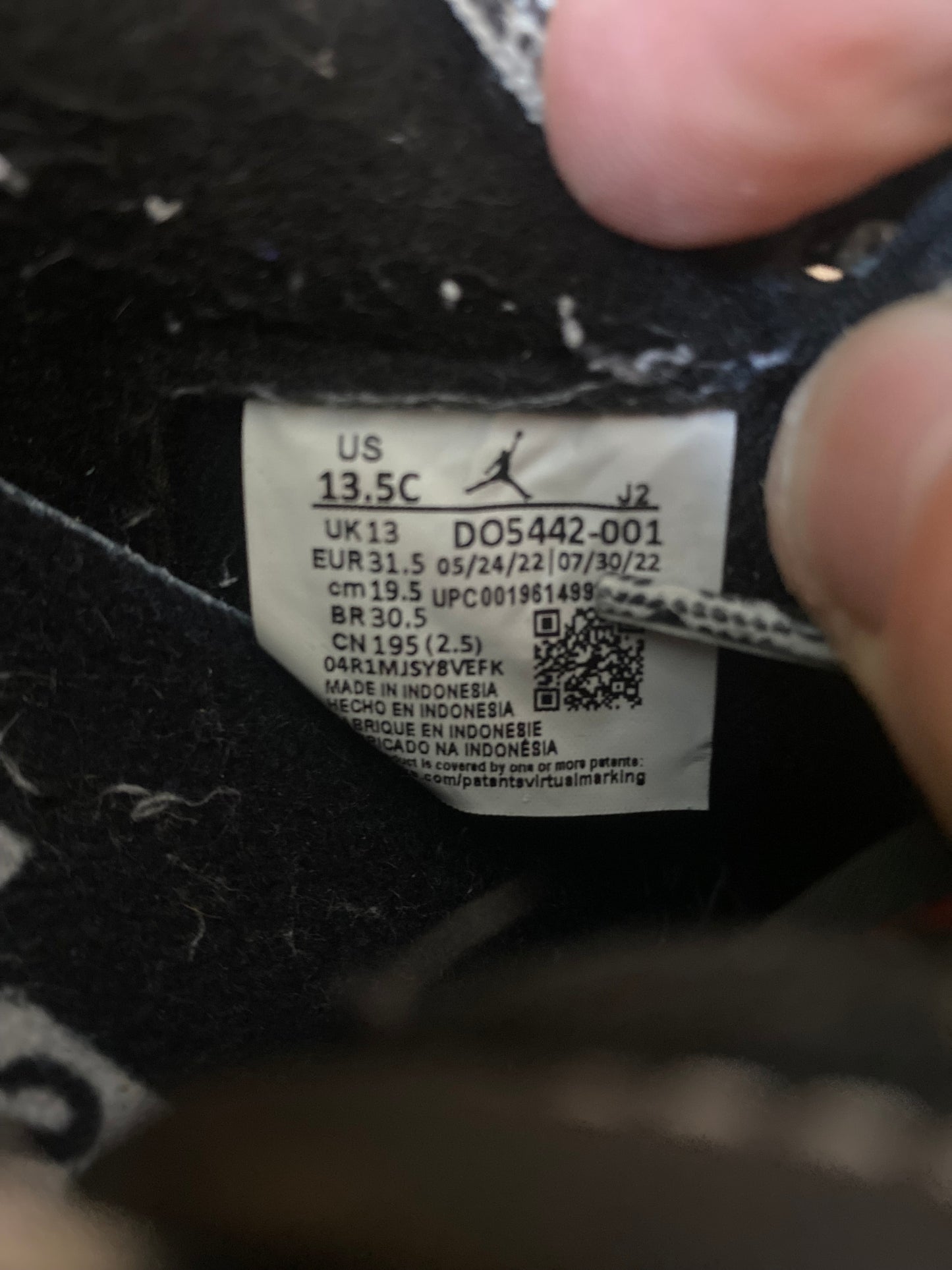 JORDAN 1 LOW TRAVIS SCOTT CACTUS JACK ‘BLACK PHANTOM’- UK 13 (PS)