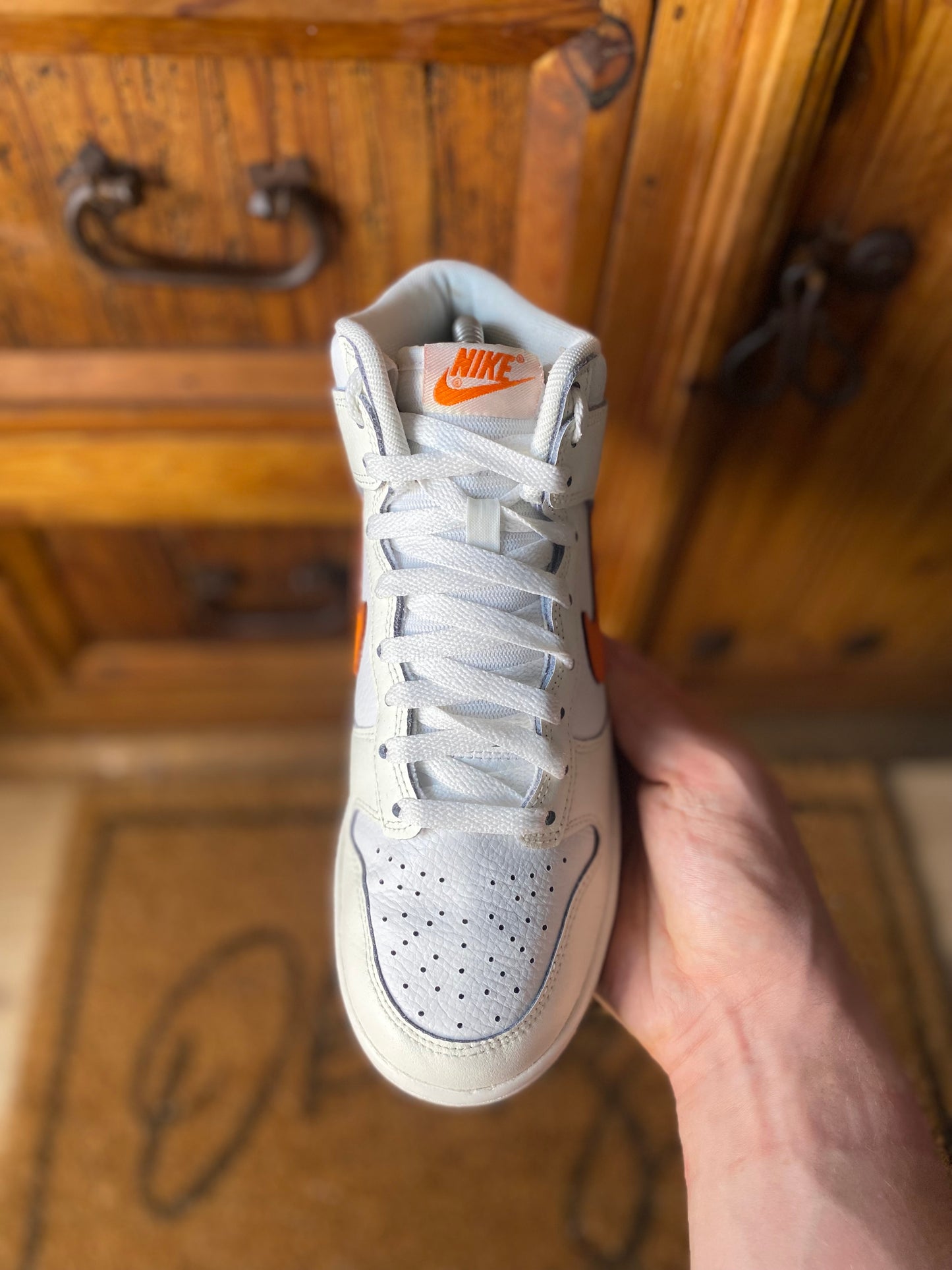 NIKE DUNK HIGH ‘WHITE MAGMA ORANGE’ - UK 4