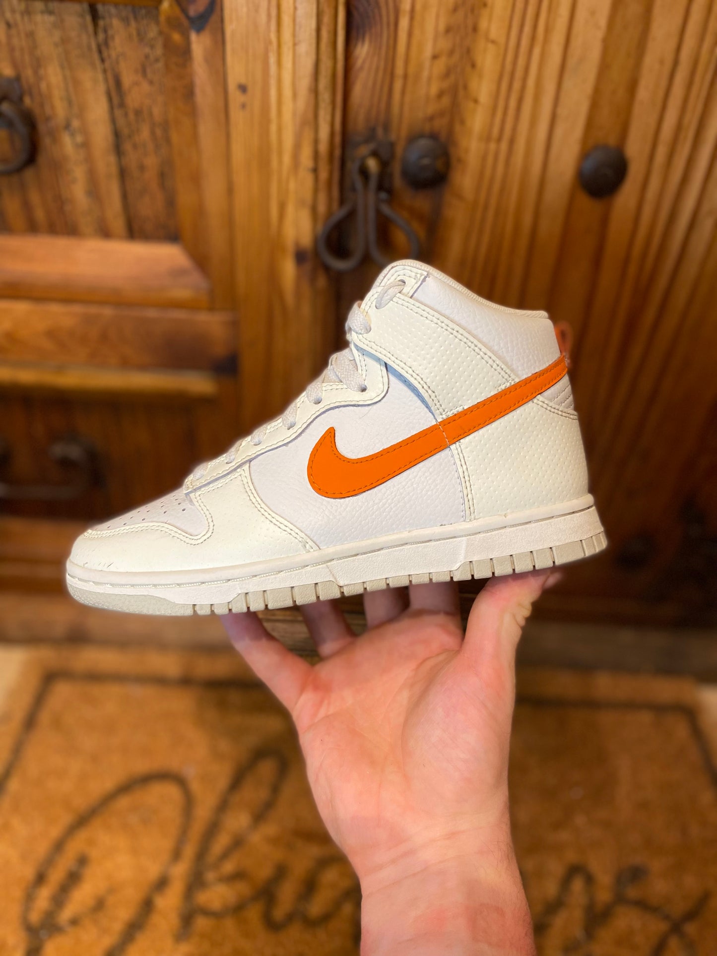 NIKE DUNK HIGH ‘WHITE MAGMA ORANGE’ - UK 3.5