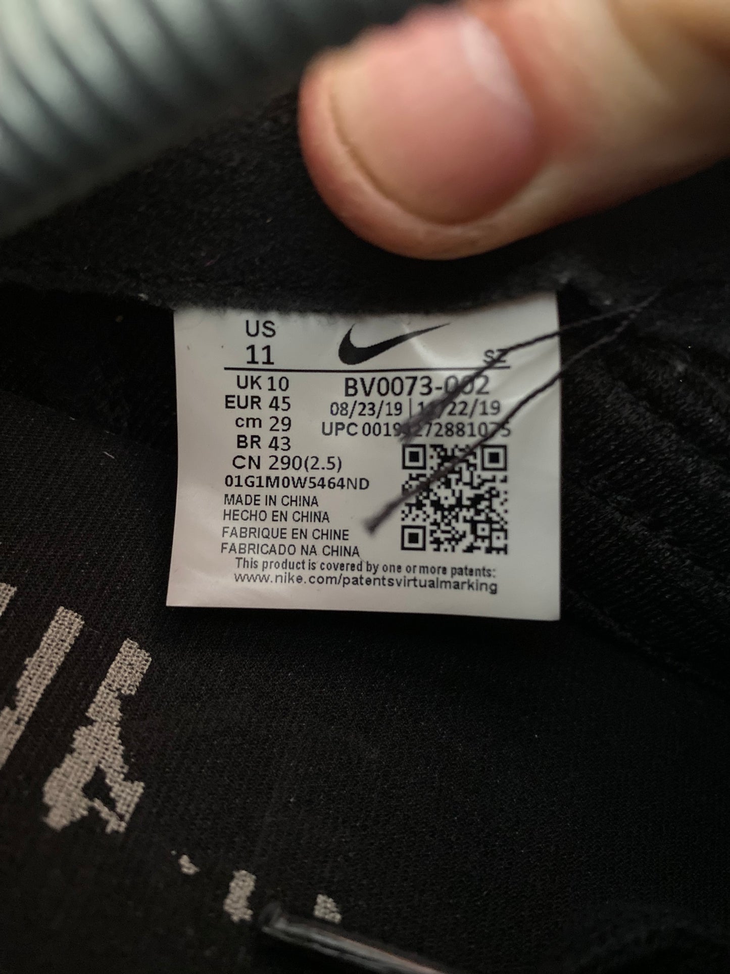NIKE LD WAFFLE SACAI ‘BLACK NYLON’ - UK 10