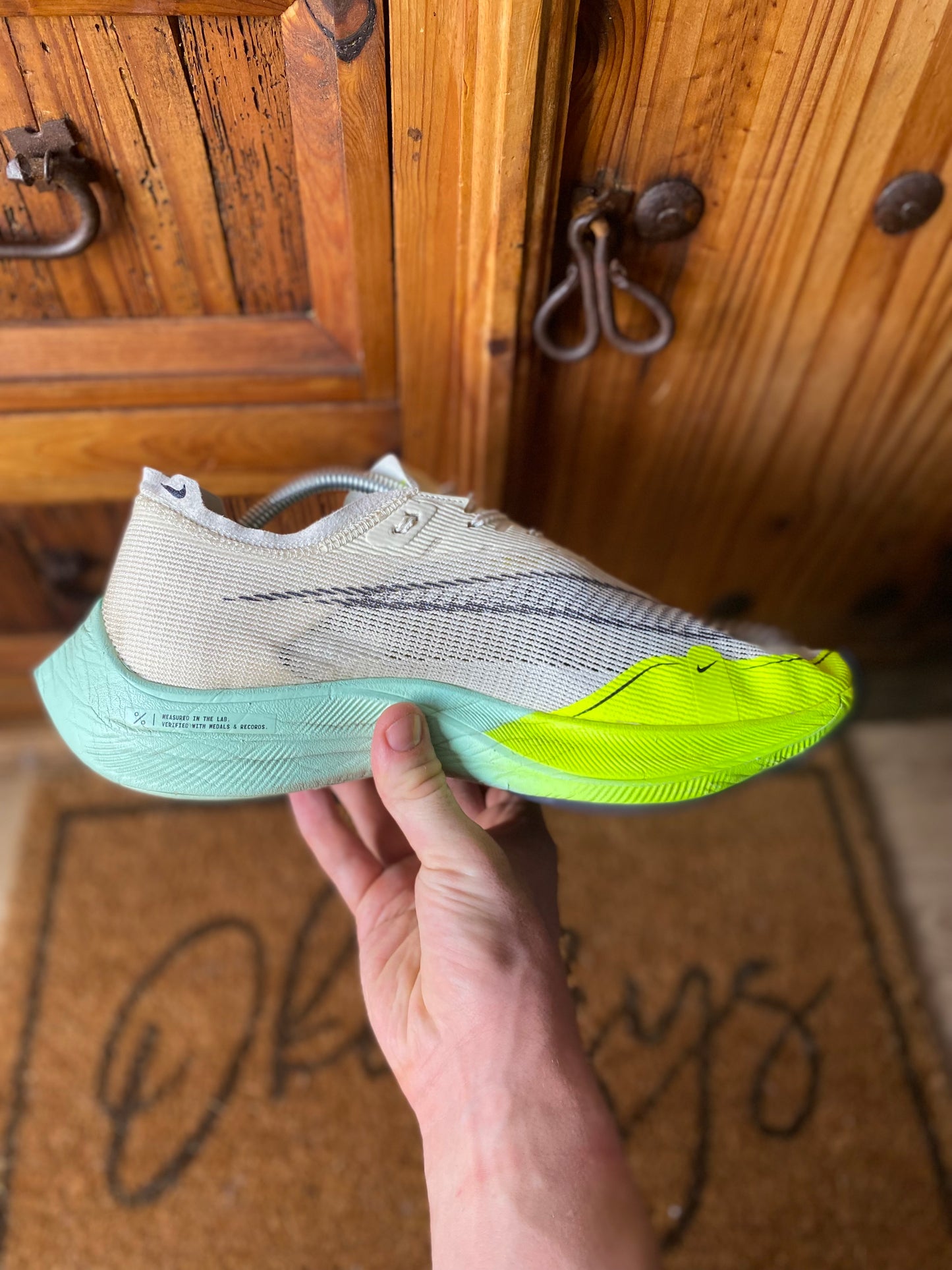 NIKE VAPORFLY 2 ‘COCONUT MILK GHOST GREEN’ - UK 10