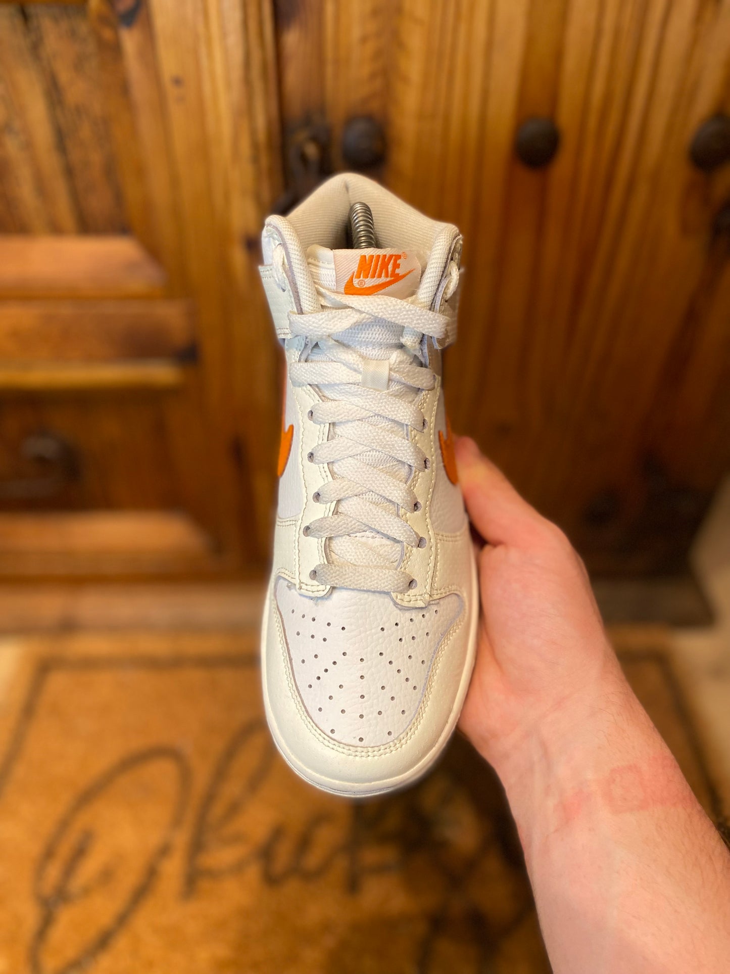 NIKE DUNK HIGH ‘WHITE MAGMA ORANGE’ - UK 3.5