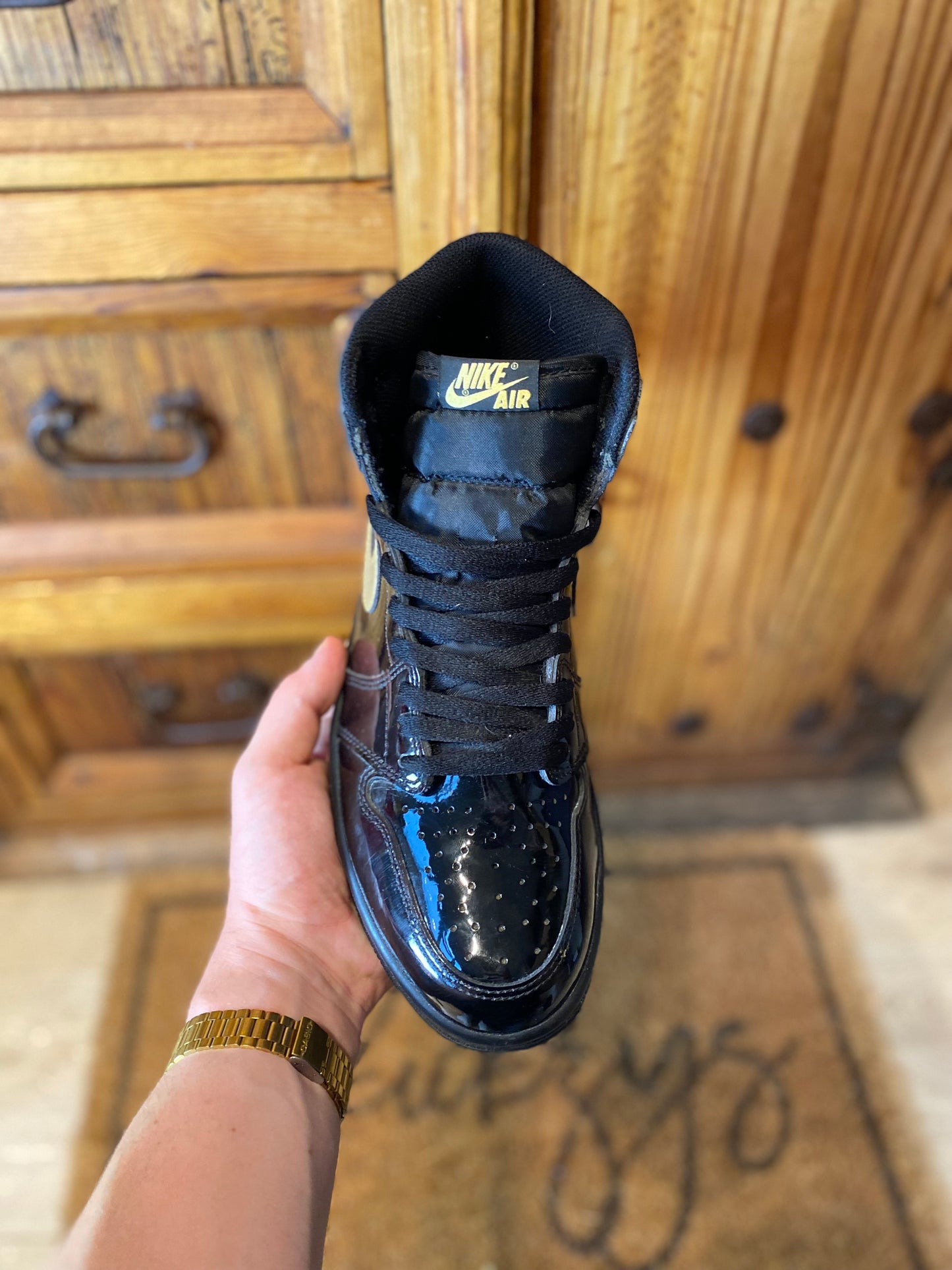 JORDAN 1 HIGH ‘BLACK METALLIC GOLD’ - UK 9