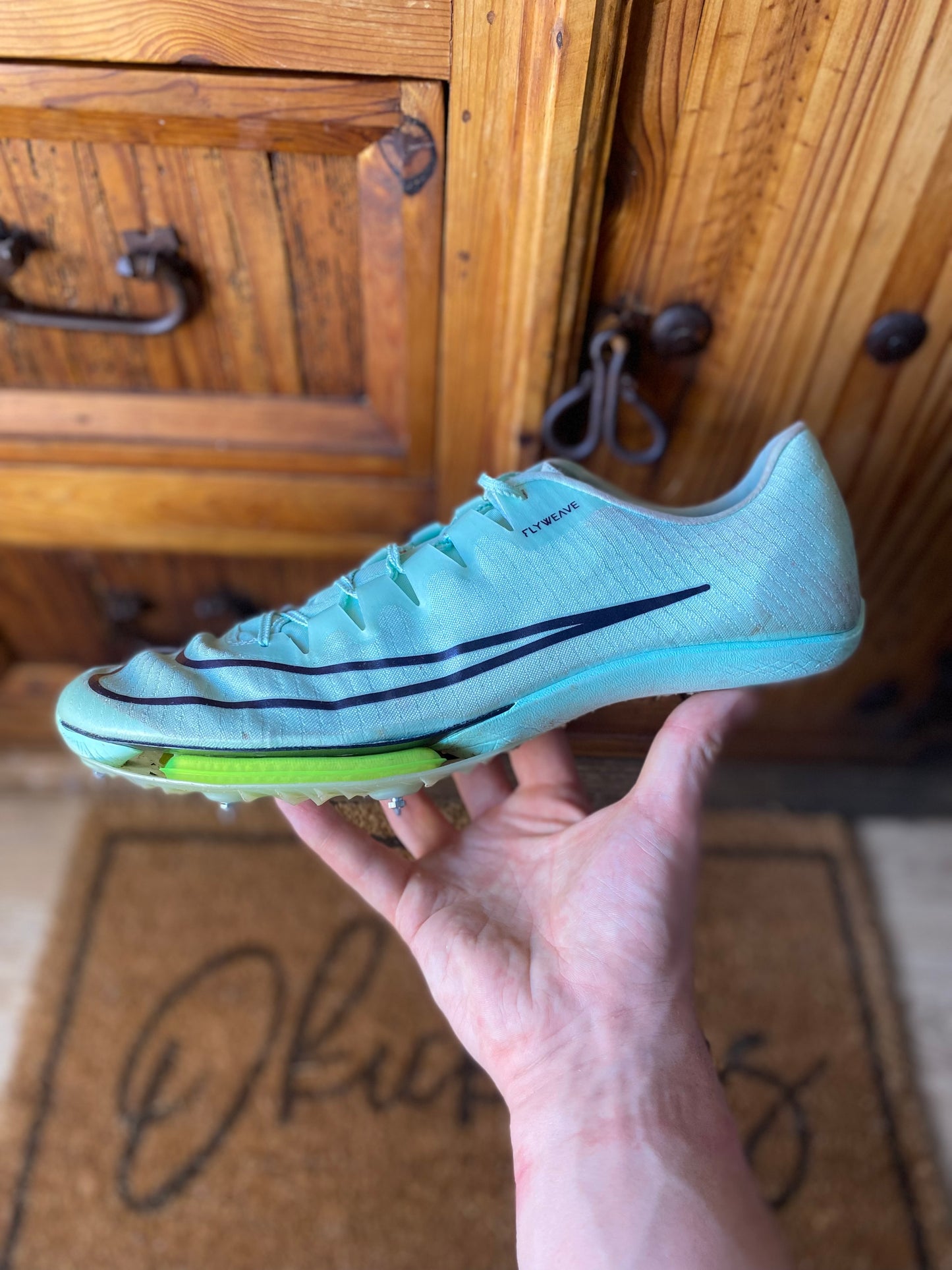 NIKE AIR ZOOM MAXFLY ‘MINT FOAM’ SPRINT SPIKES - UK 14