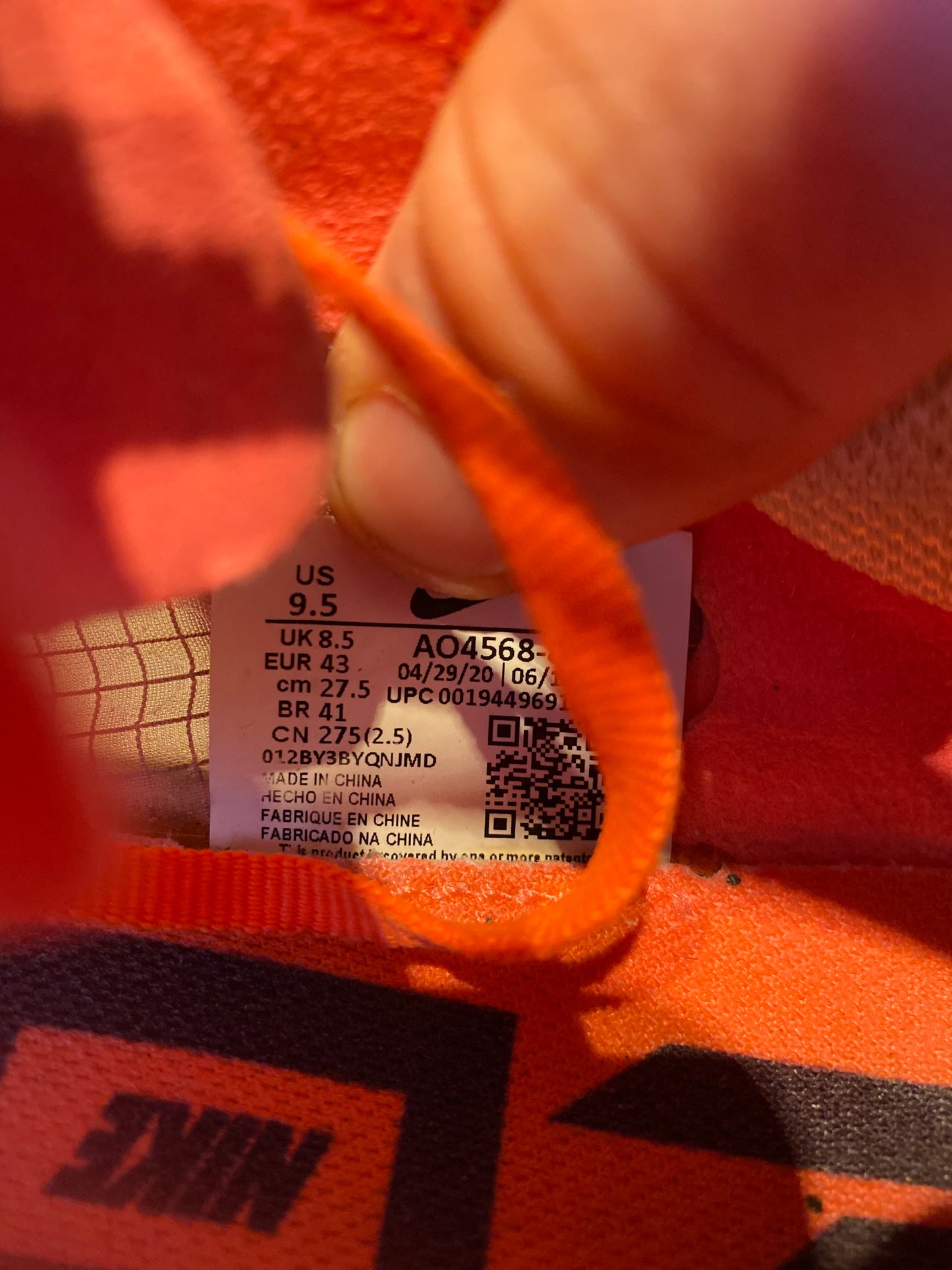 NIKE VAPORFLY ‘BRIGHT MANGO’ - UK 8.5