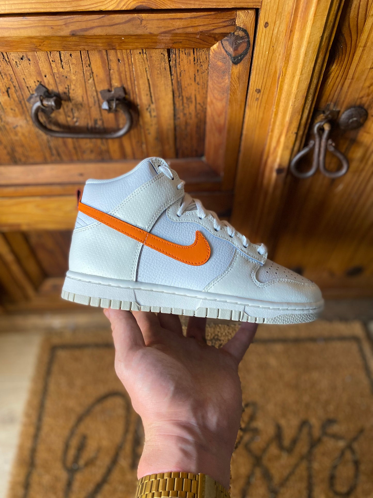 NIKE DUNK HIGH ‘WHITE MAGMA ORANGE’ - UK 4