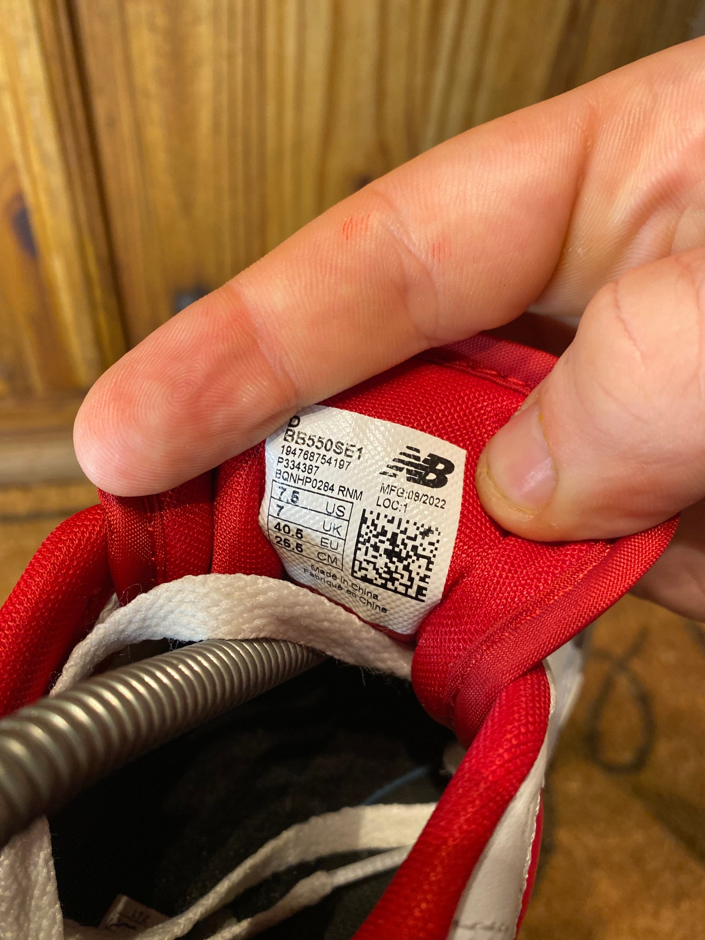 NEW BALANCE 550 ‘WHITE RED’ - UK 7