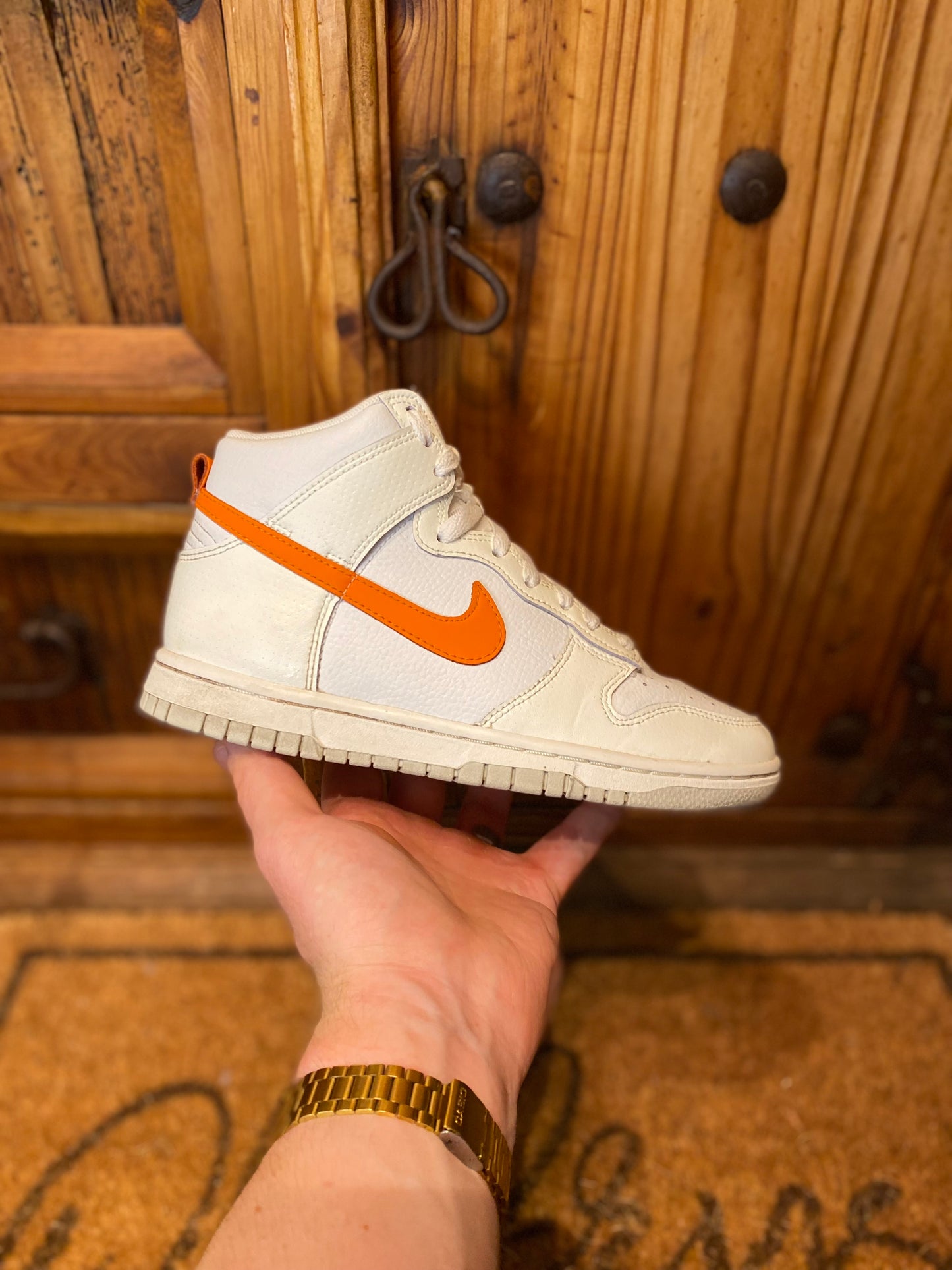 NIKE DUNK HIGH ‘WHITE MAGMA ORANGE’ - UK 3.5