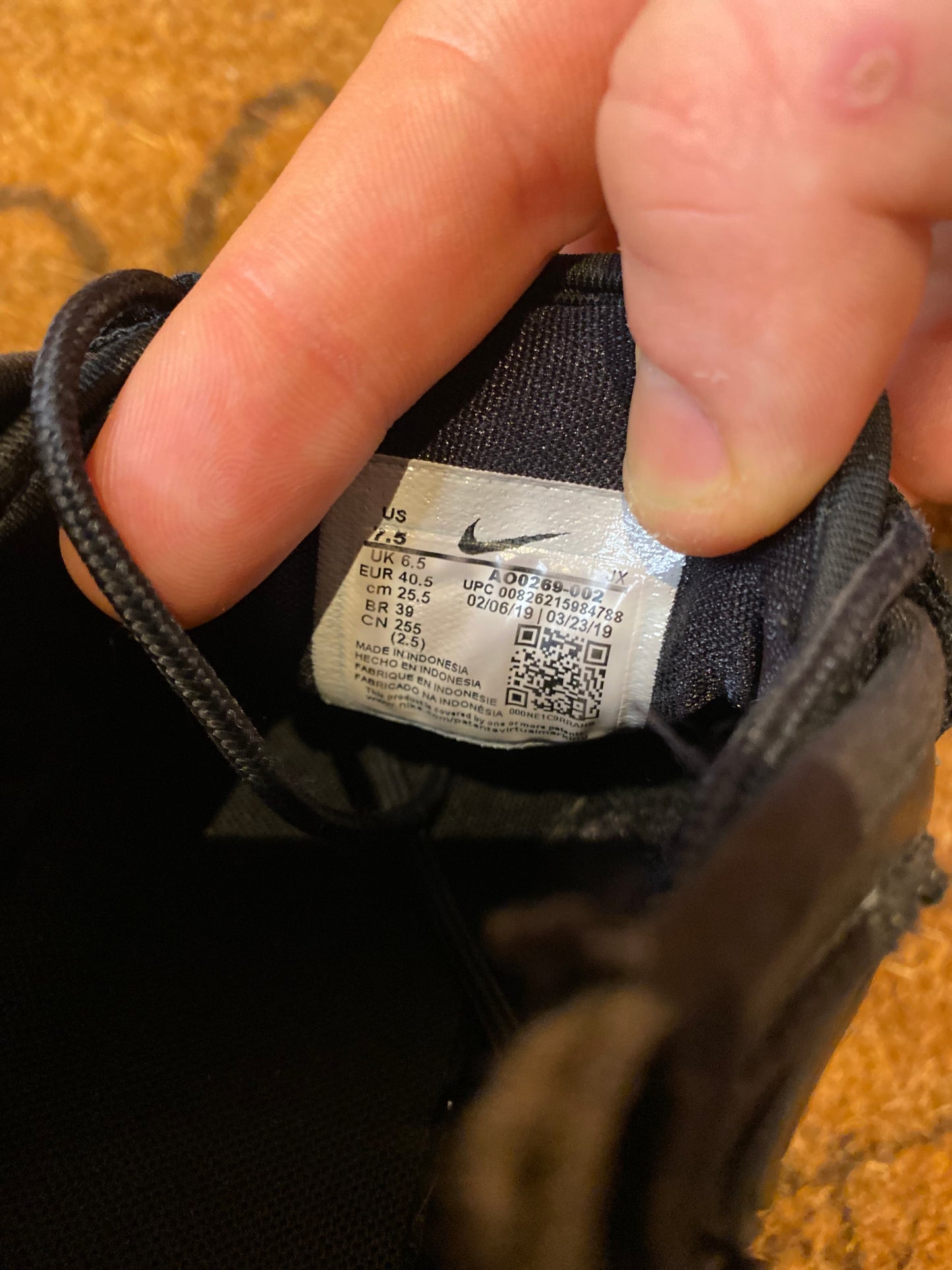 NIKE ZOOM 2K ‘TRIPLE BLACK’ - UK 6.5