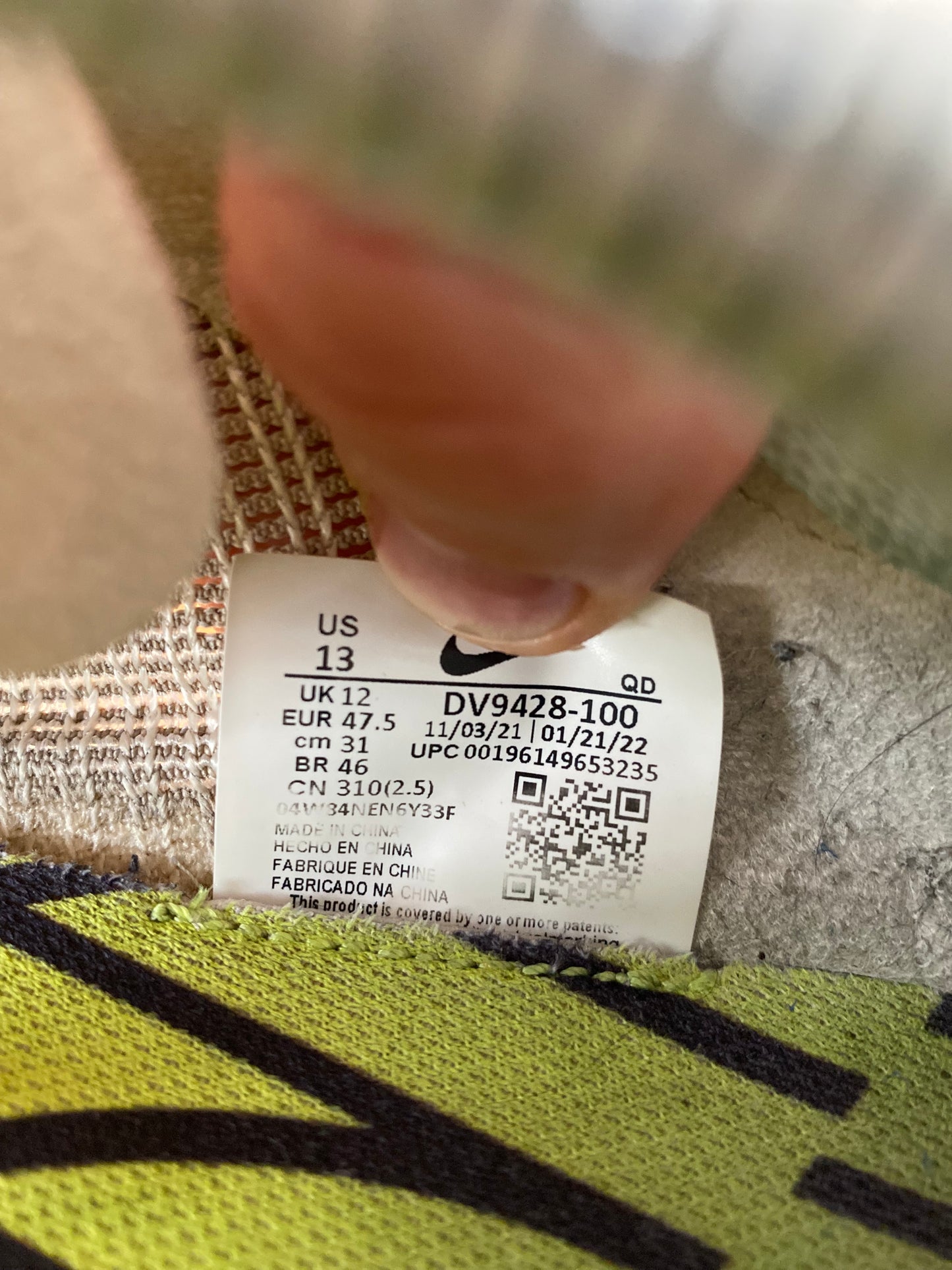 NIKE VAPORFLY 2 ‘COCONUT MILK GHOST GREEN’ - UK 12