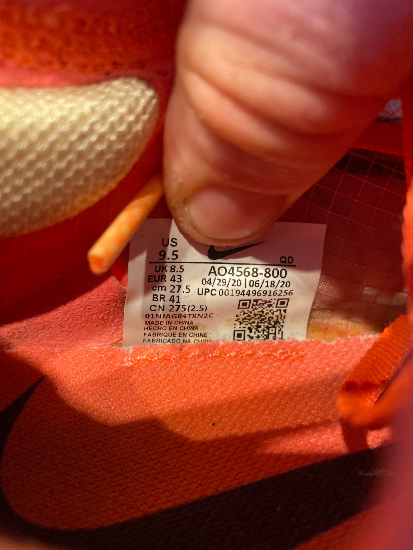 NIKE VAPORFLY ‘BRIGHT MANGO’ - UK 8.5