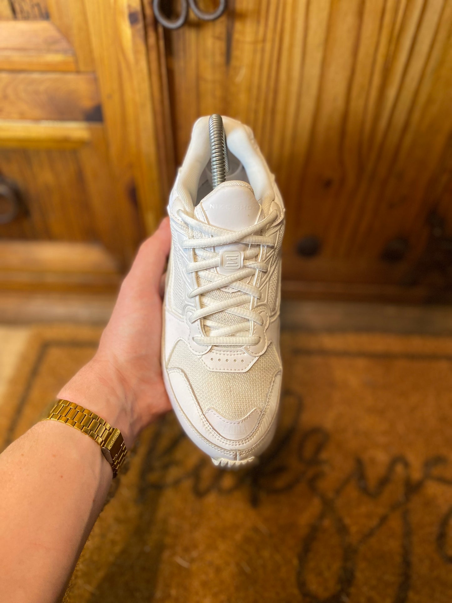 NIKE SHOX ENIGMA ‘TRIPLE WHITE’ - UK 4
