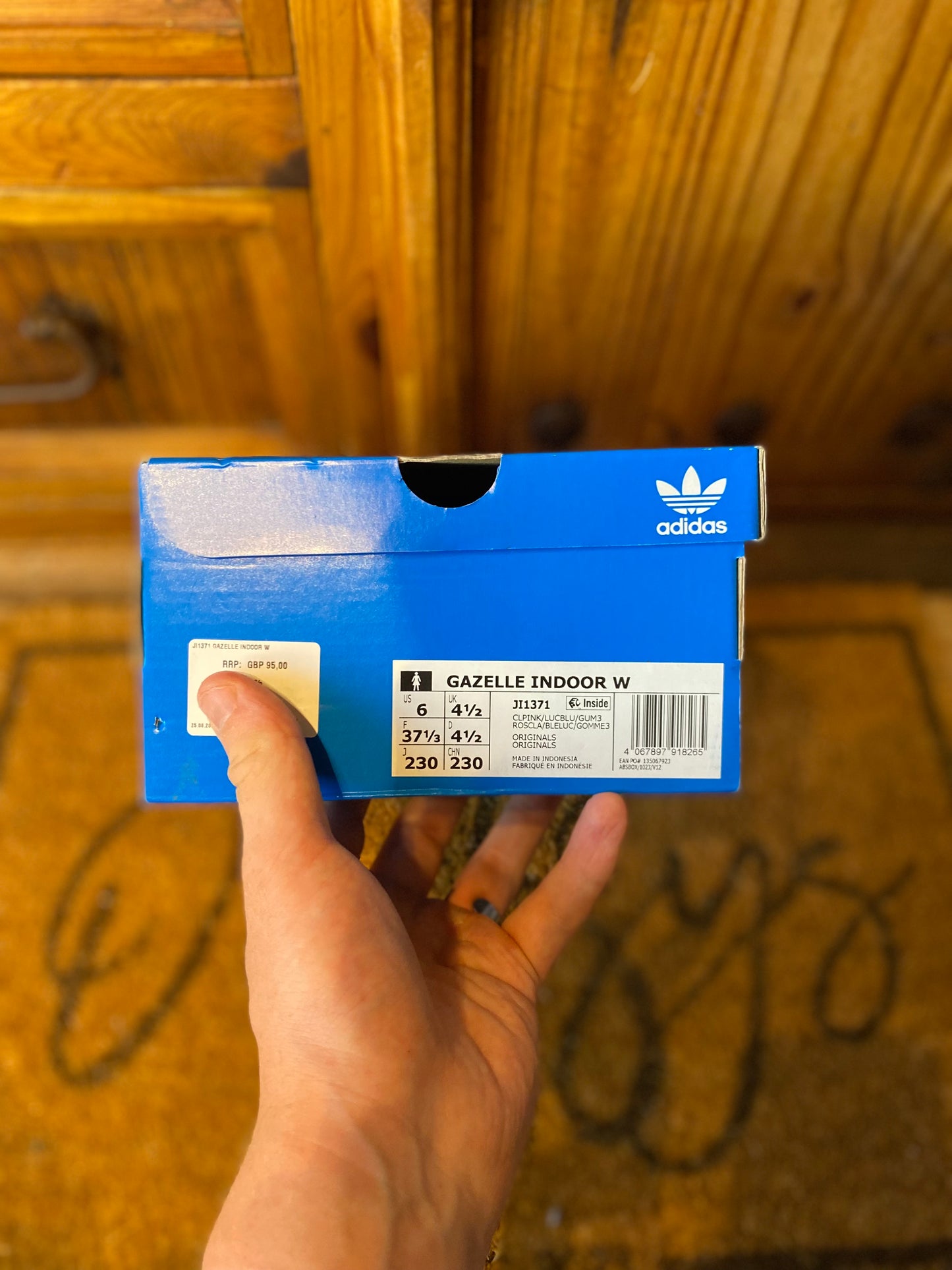 ADIDAS GAZELLE INDOOR ‘CLEAR PINK’ - DS - UK 4.5