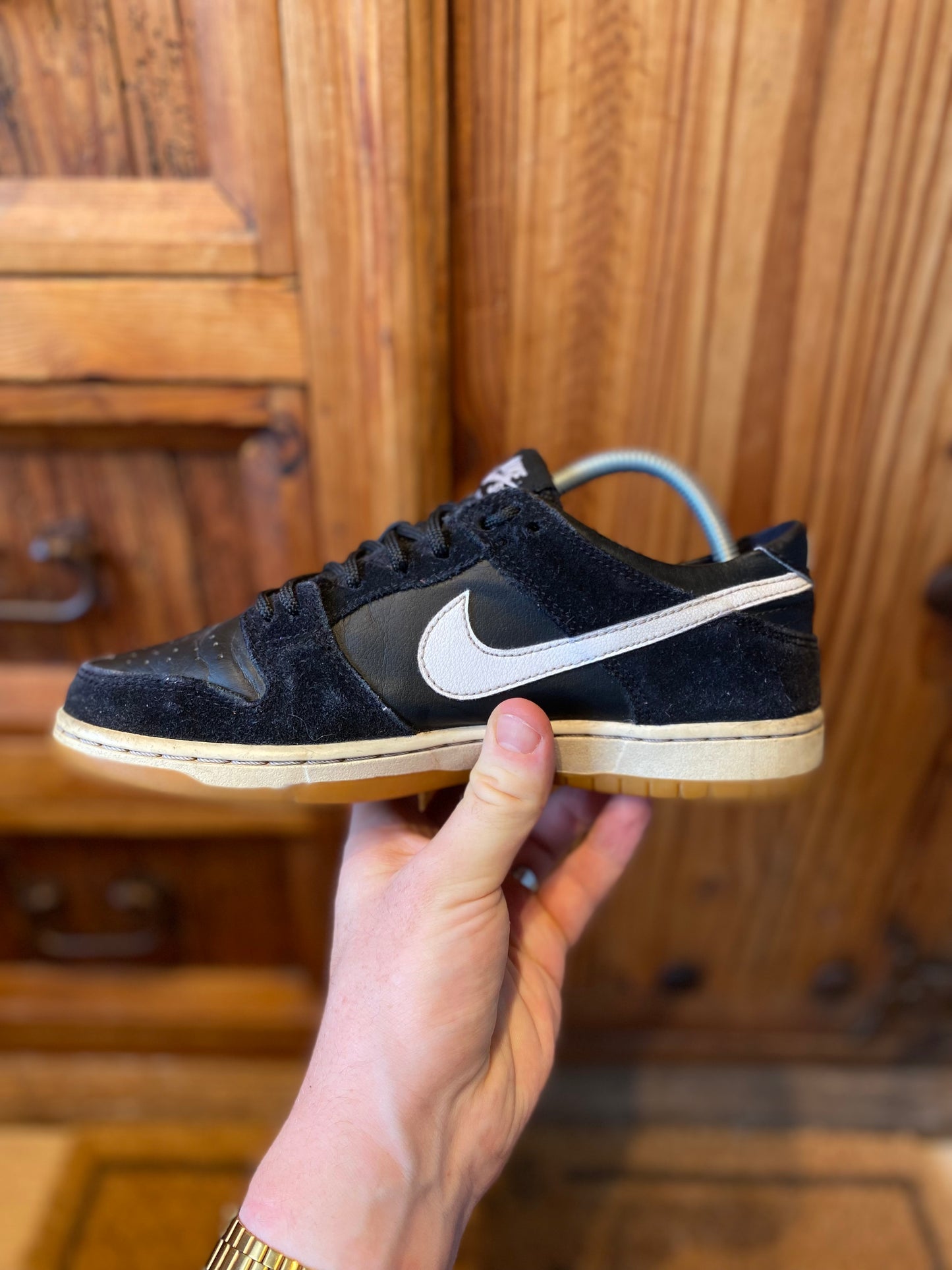 NIKE SB DUNK LOW ‘BLACK WHITE GUM’ 2016 *RARE* - UK 6