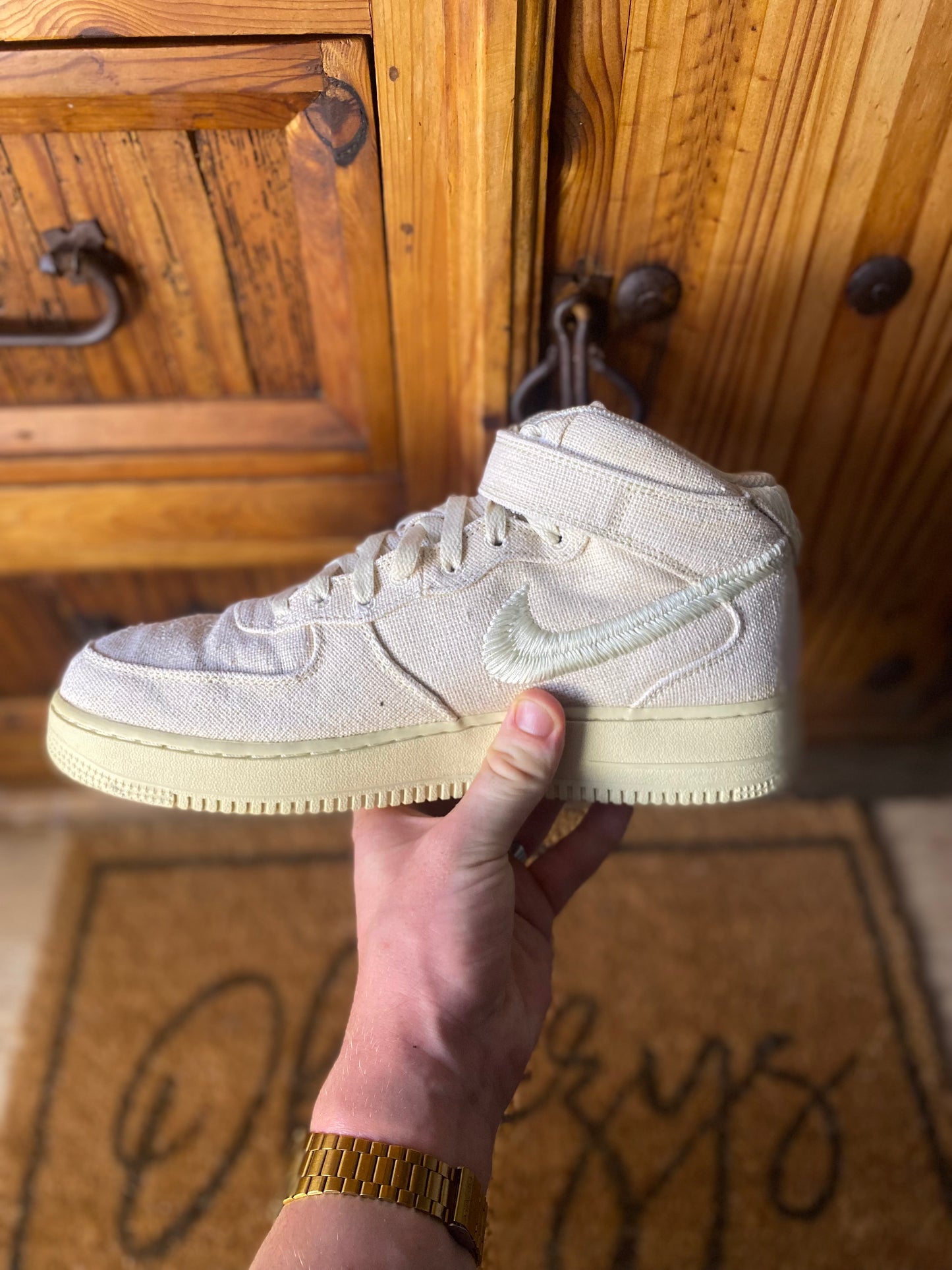 NIKE X STÜSSY AIR FORCE 1 MID ‘FOSSIL’ - UK 9.5
