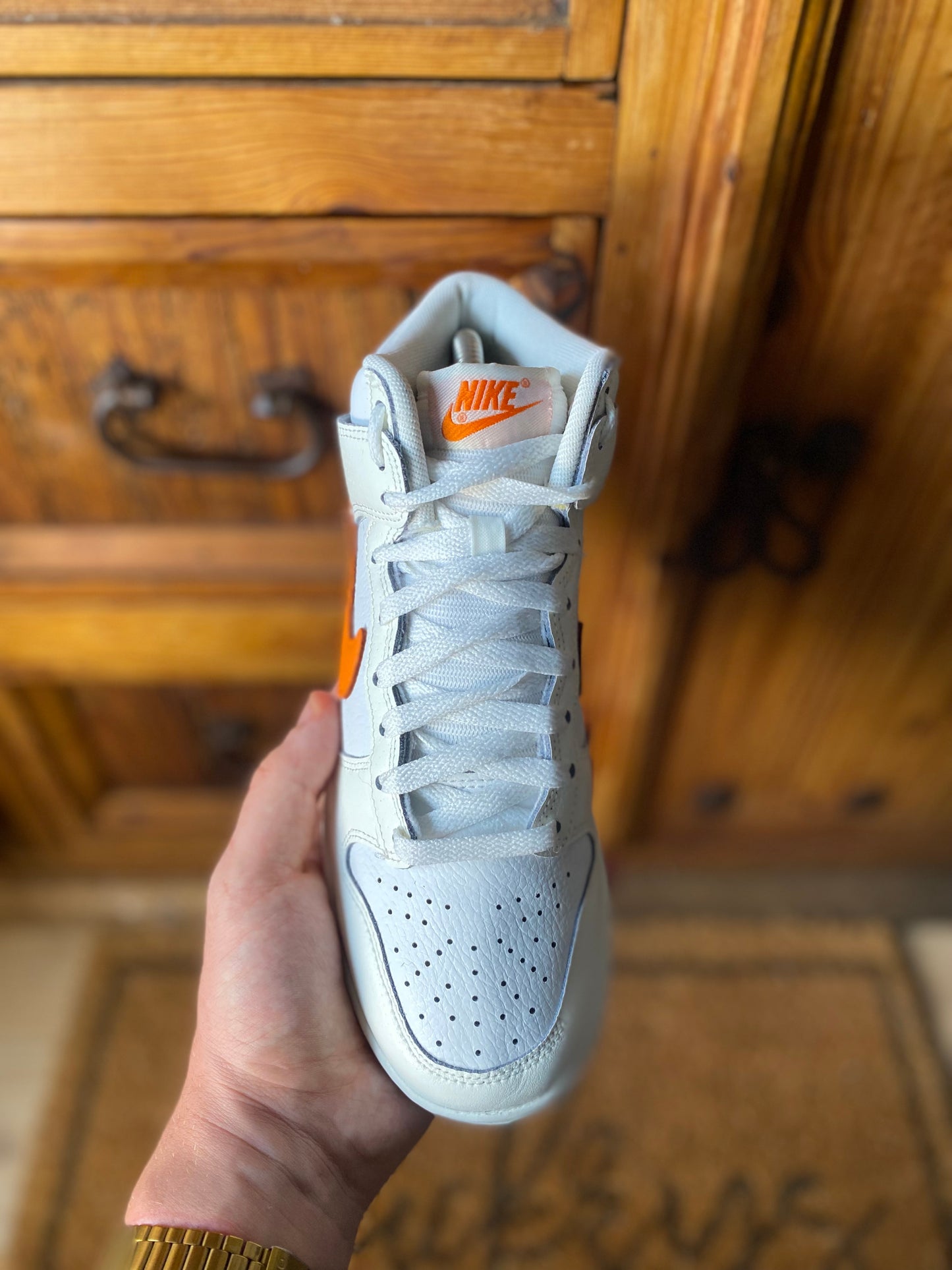 NIKE DUNK HIGH ‘WHITE MAGMA ORANGE’ - UK 4