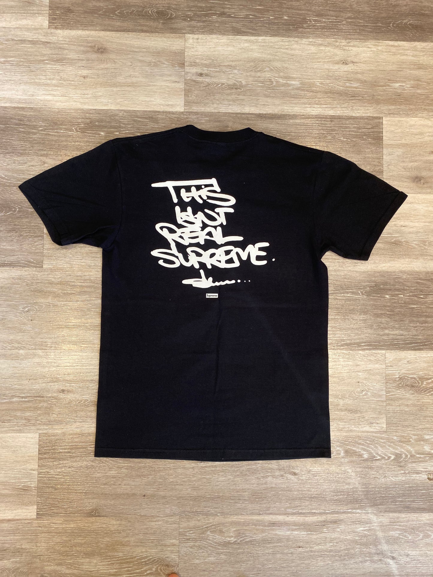 SUPREME SLAWN ‘THIS ISN’T REAL SUPREME’ BOX LOGO T-SHIRT - M