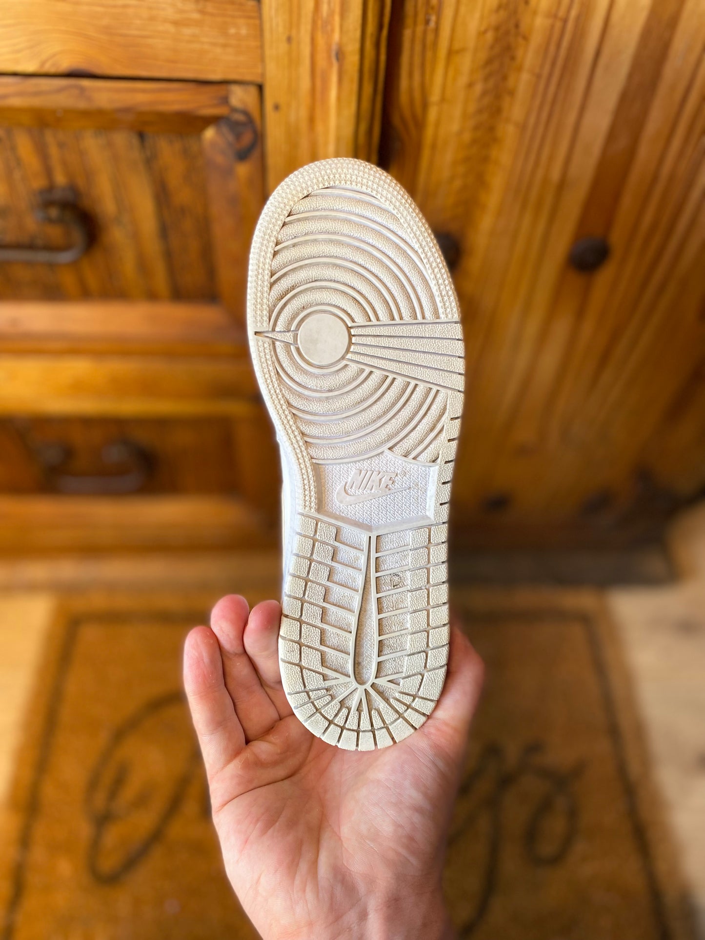 JORDAN 1 LOW ‘TRIPLE WHITE TUMBLED LEATHER’ - UK 5