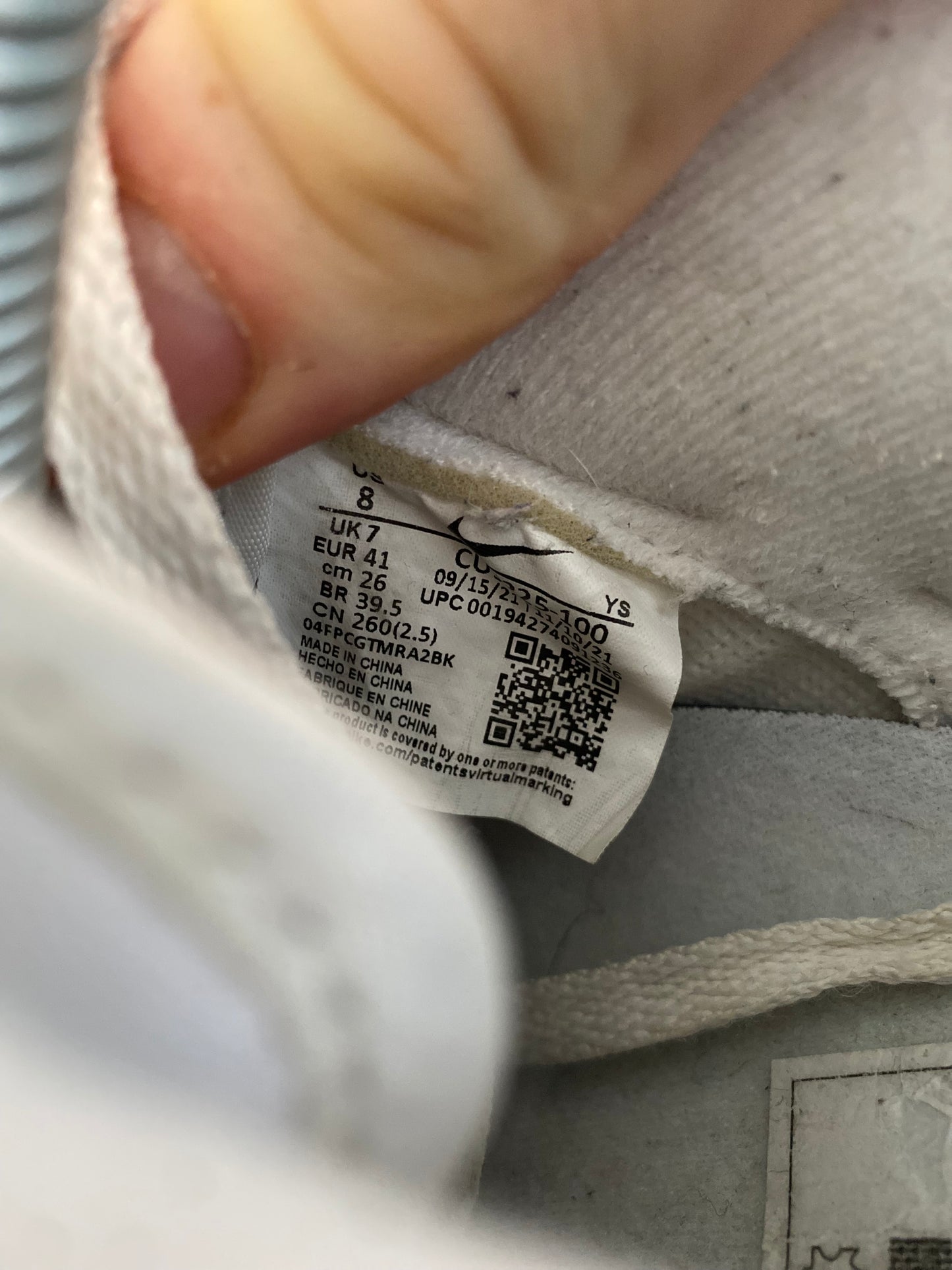 NIKE X SUPREME AIR FORCE 1 ‘WHITE’ - UK 7