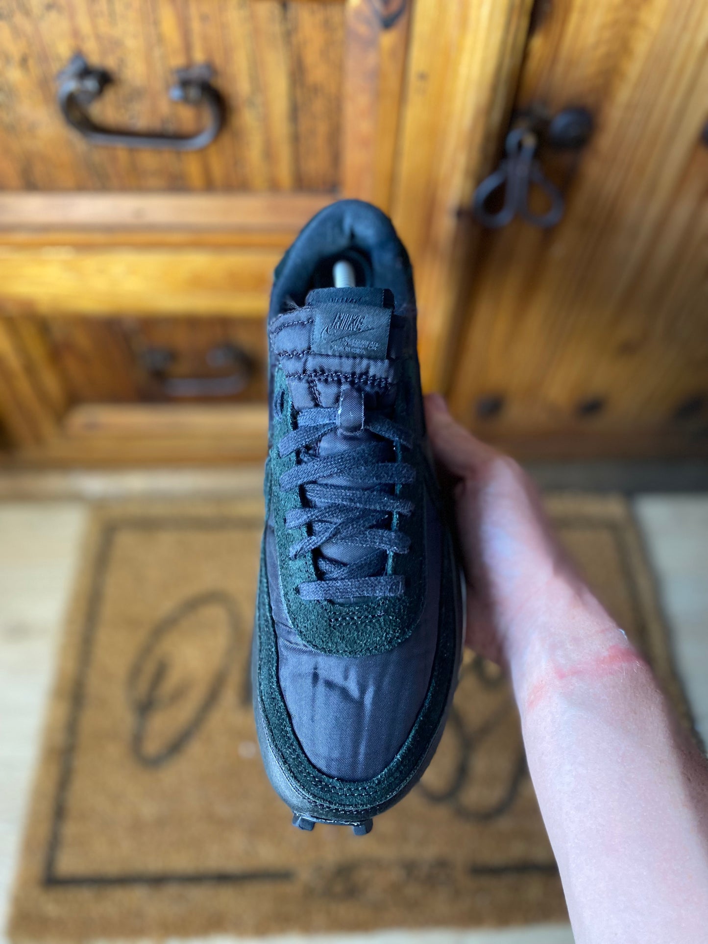 NIKE LD WAFFLE SACAI ‘BLACK NYLON’ - UK 10