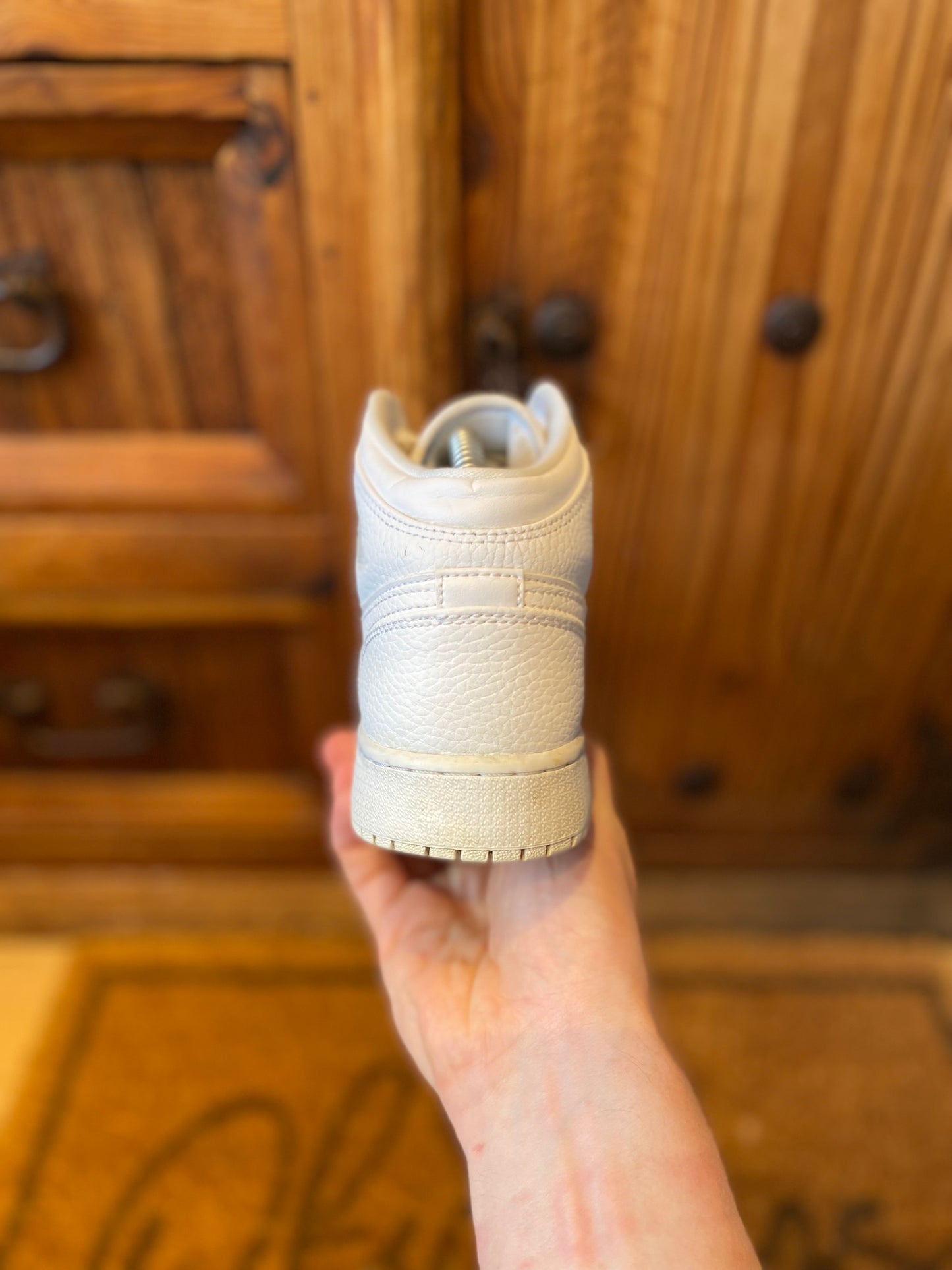 JORDAN 1 MID ‘TRIPLE WHITE’ - UK 5.5