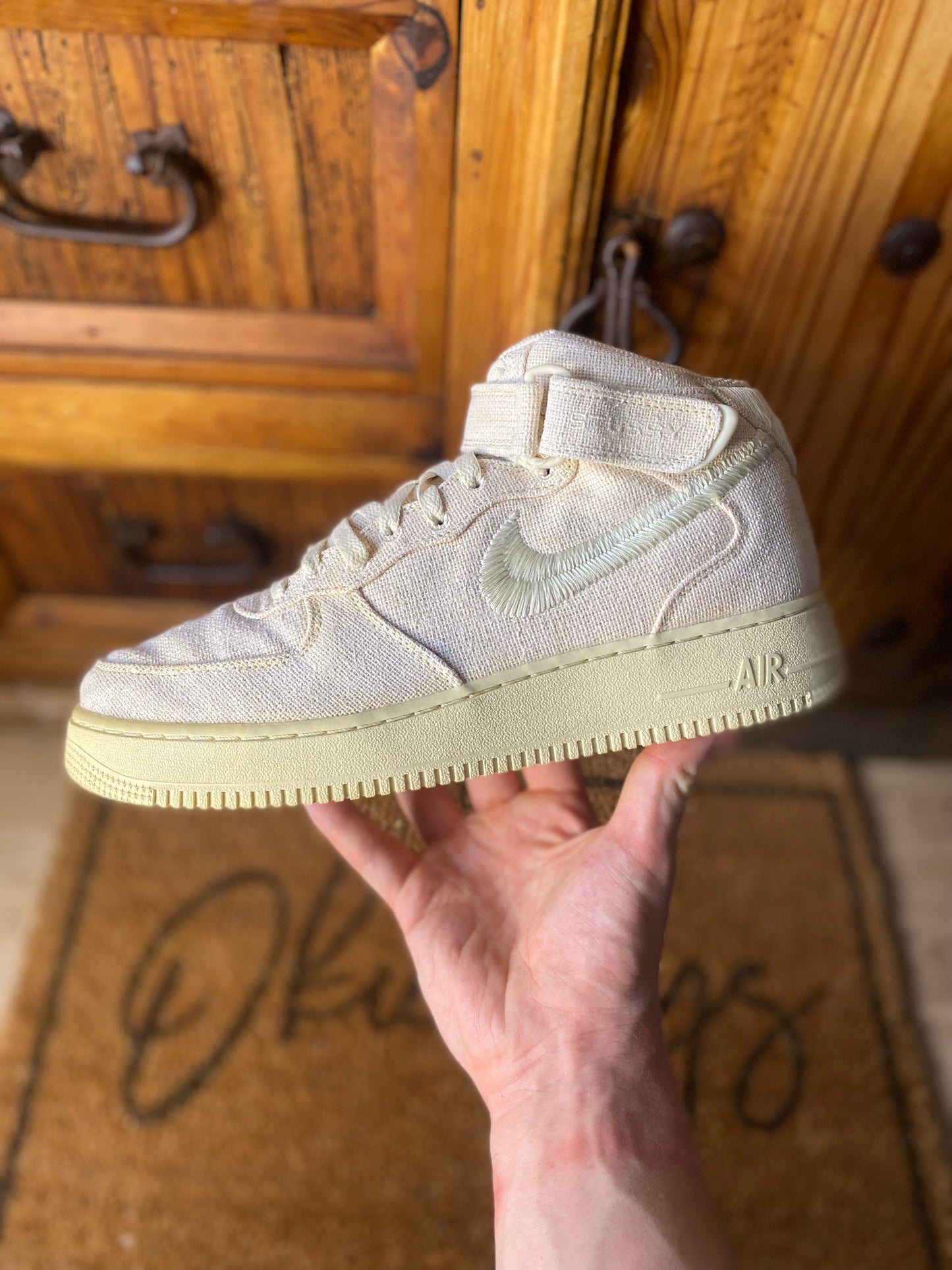 NIKE X STÜSSY AIR FORCE 1 MID ‘FOSSIL’ - UK 9.5