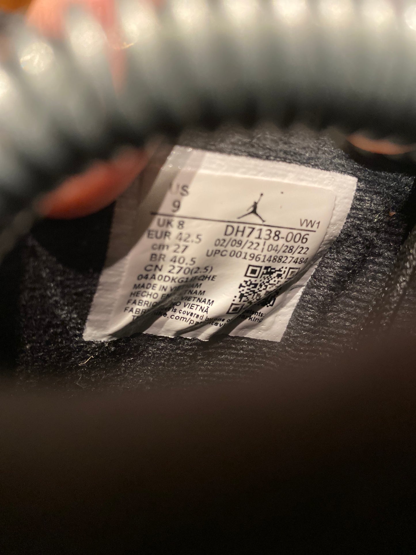 JORDAN 4 ‘BLACK CANVAS’ - UK 8