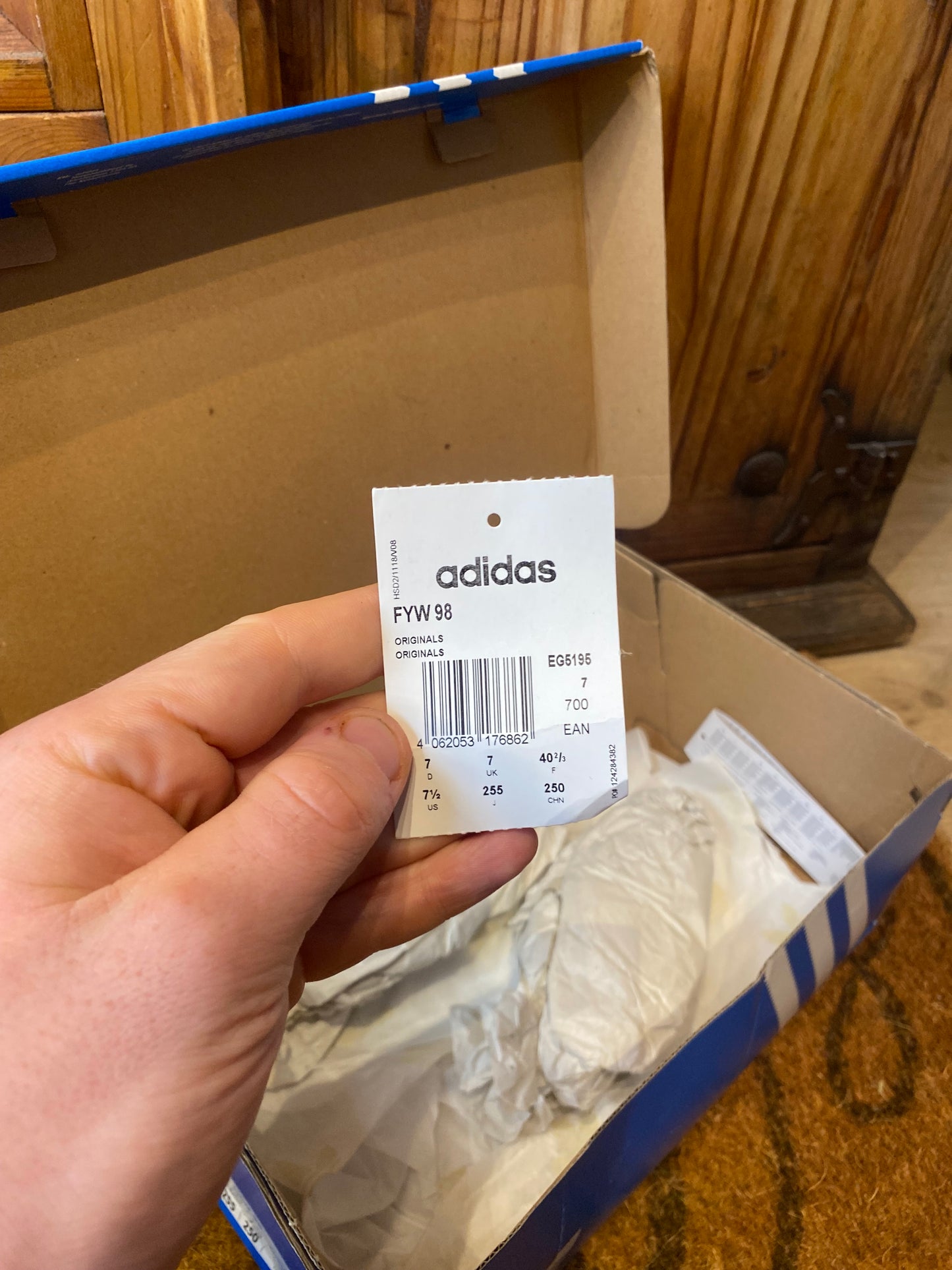 ADIDAS FYW 98 ‘GREY TWO SIGNAL CORAL’ - UK 7