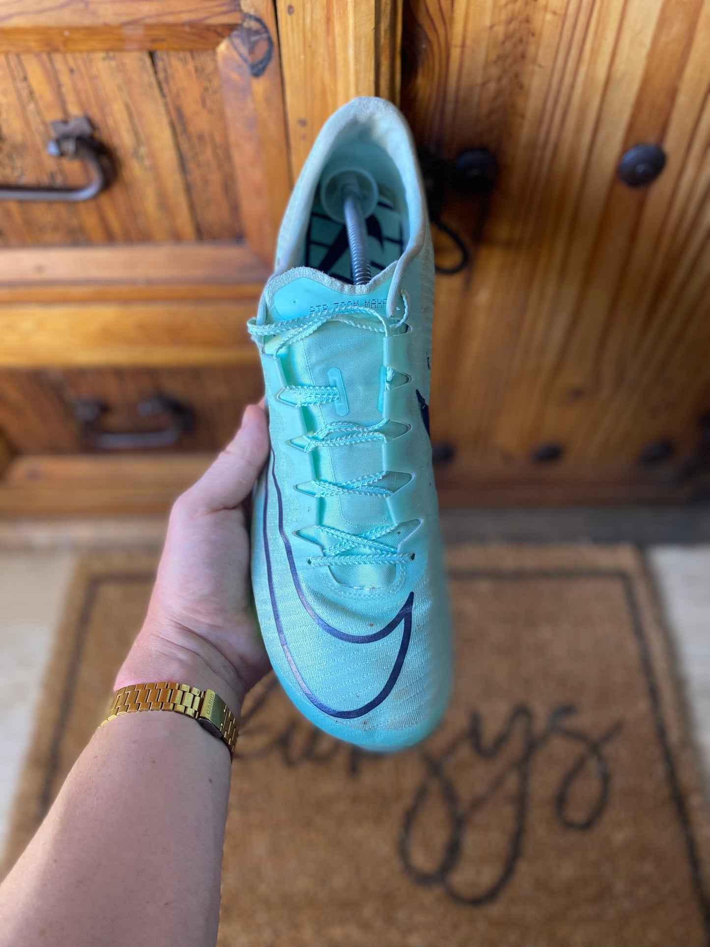 NIKE AIR ZOOM MAXFLY ‘MINT FOAM’ SPRINT SPIKES - UK 14