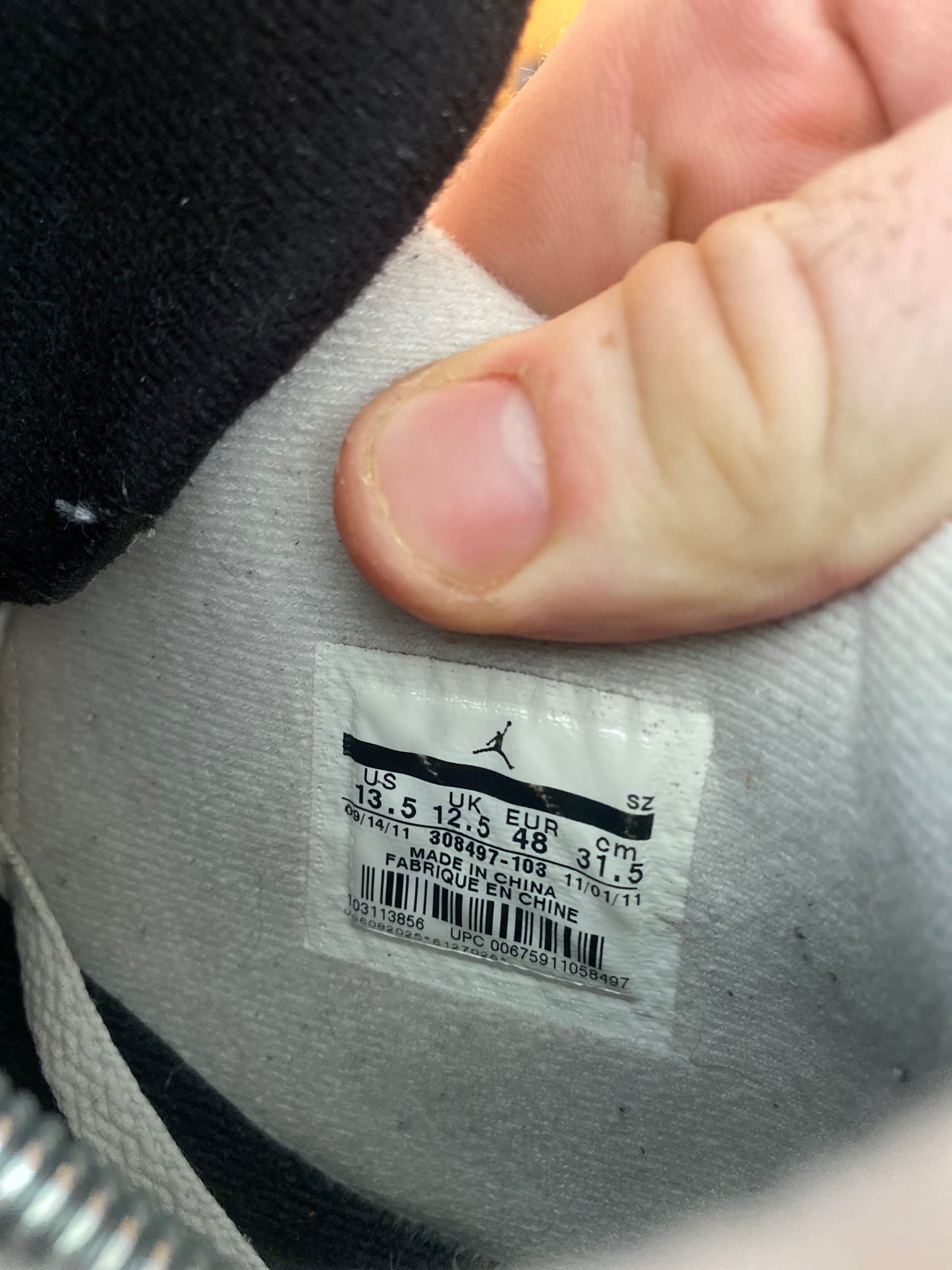 JORDAN 4 ‘WHITE CEMENT’ 2012- UK 12.5