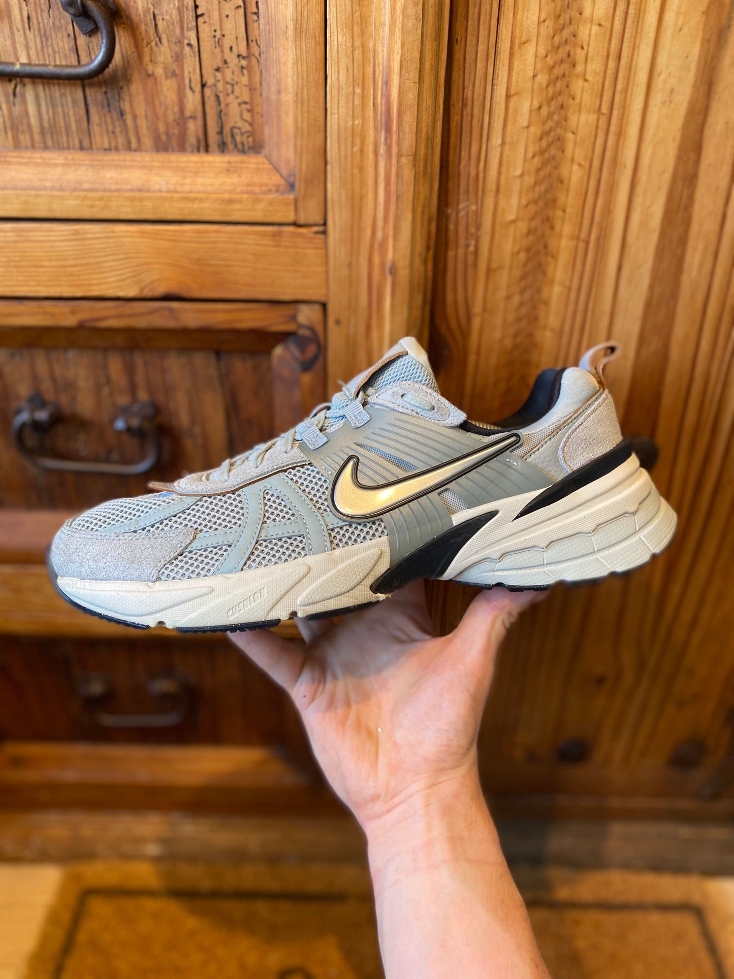 NIKE V2K RUN ‘LIGHT PUMIC BLACK CHROME’ - UK 12