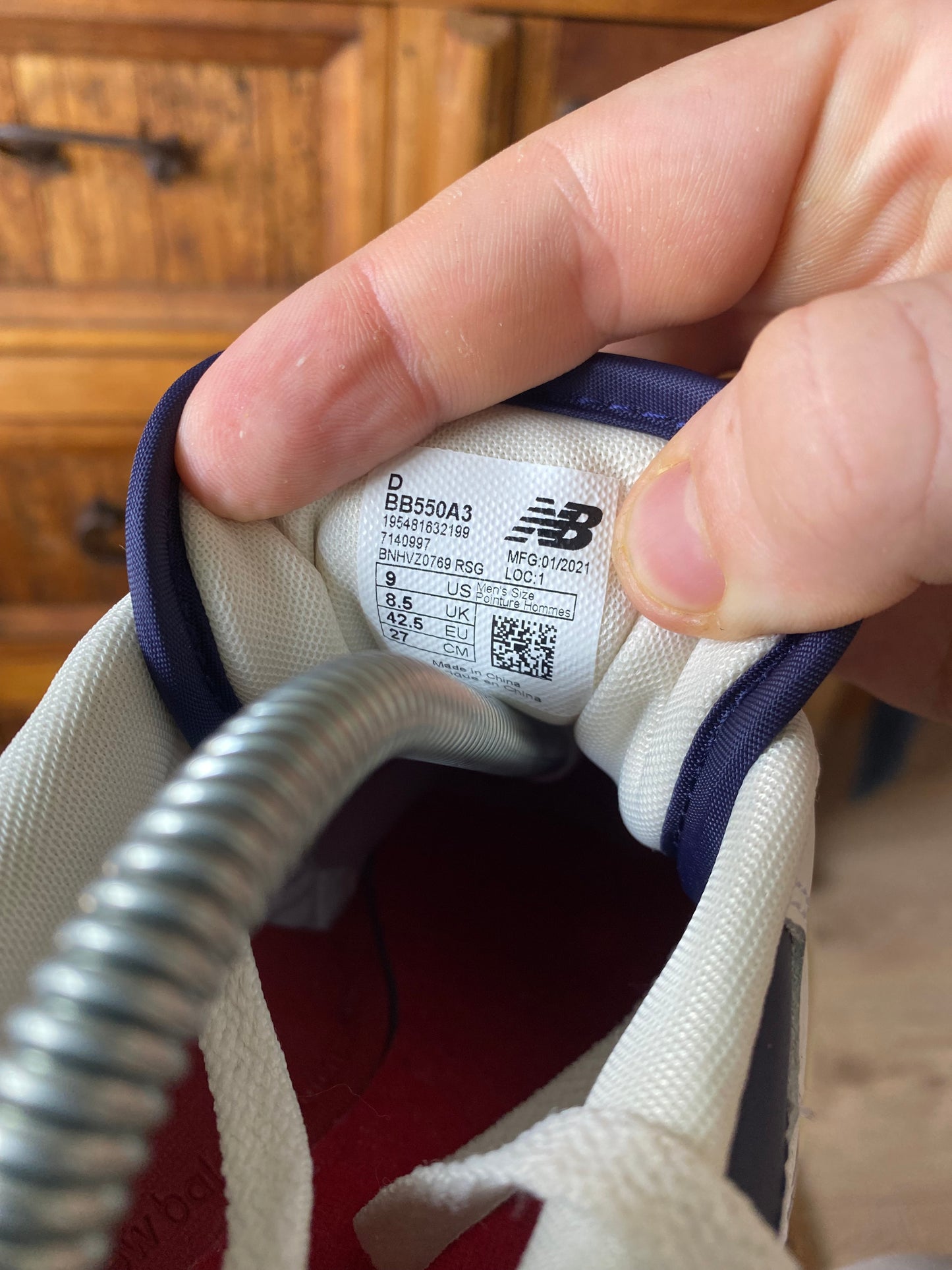NEW BALANCE 550 AIMÉ LEON DORE ‘WHITE NAVY RED’ - UK 8.5