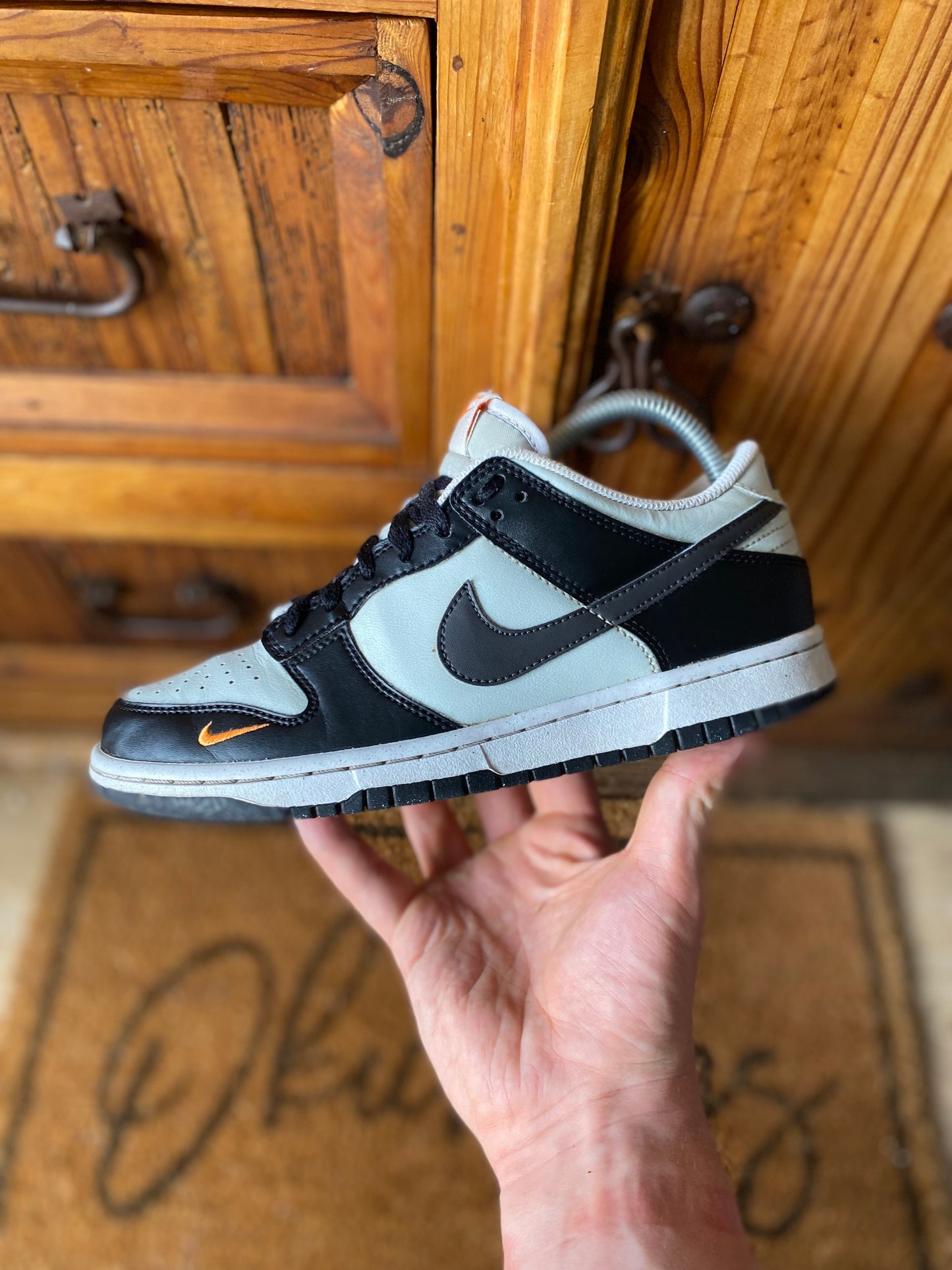 NIKE DUNK LOW ‘TOTAL BLACK ORANGE’ - UK 5.5