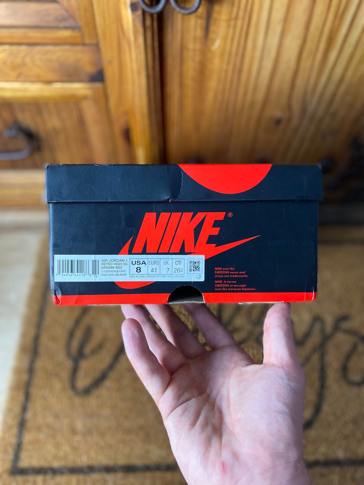 JORDAN 1 HIGH ‘LIGHT FUSION RED’ - UK 7