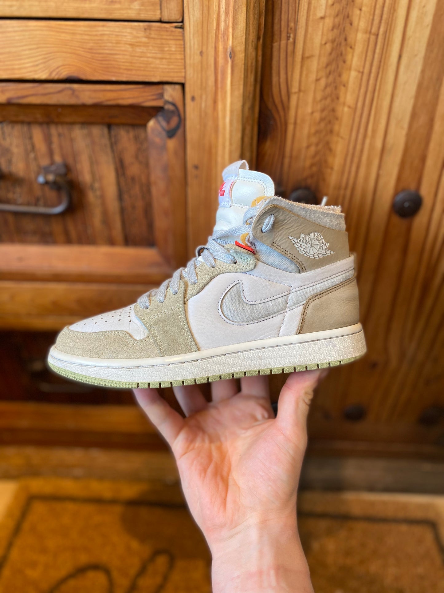 JORDAN 1 HIGH AIR ZOOM CMFT ‘OLIVE AURA’ - UK 3.5