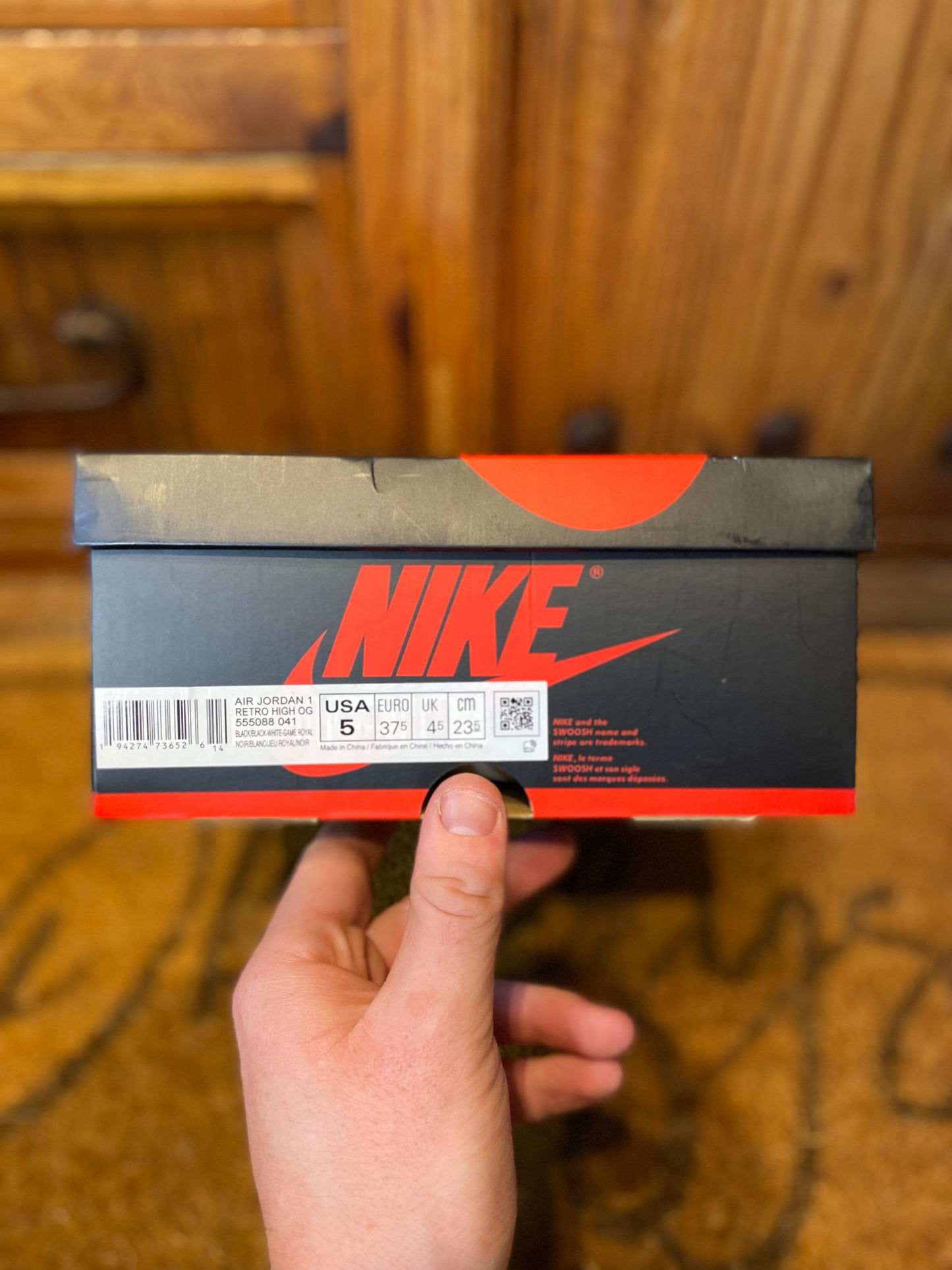 JORDAN 1 HIGH ‘ROYAL TOE’ - UK 4.5