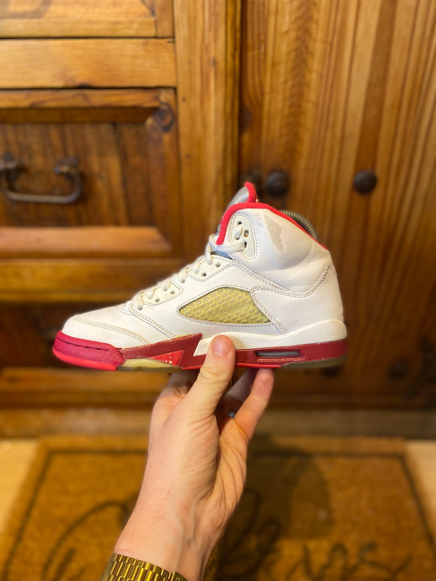 JORDAN 5 ‘WHITE SCARLET FIRE’ - UK 3.5