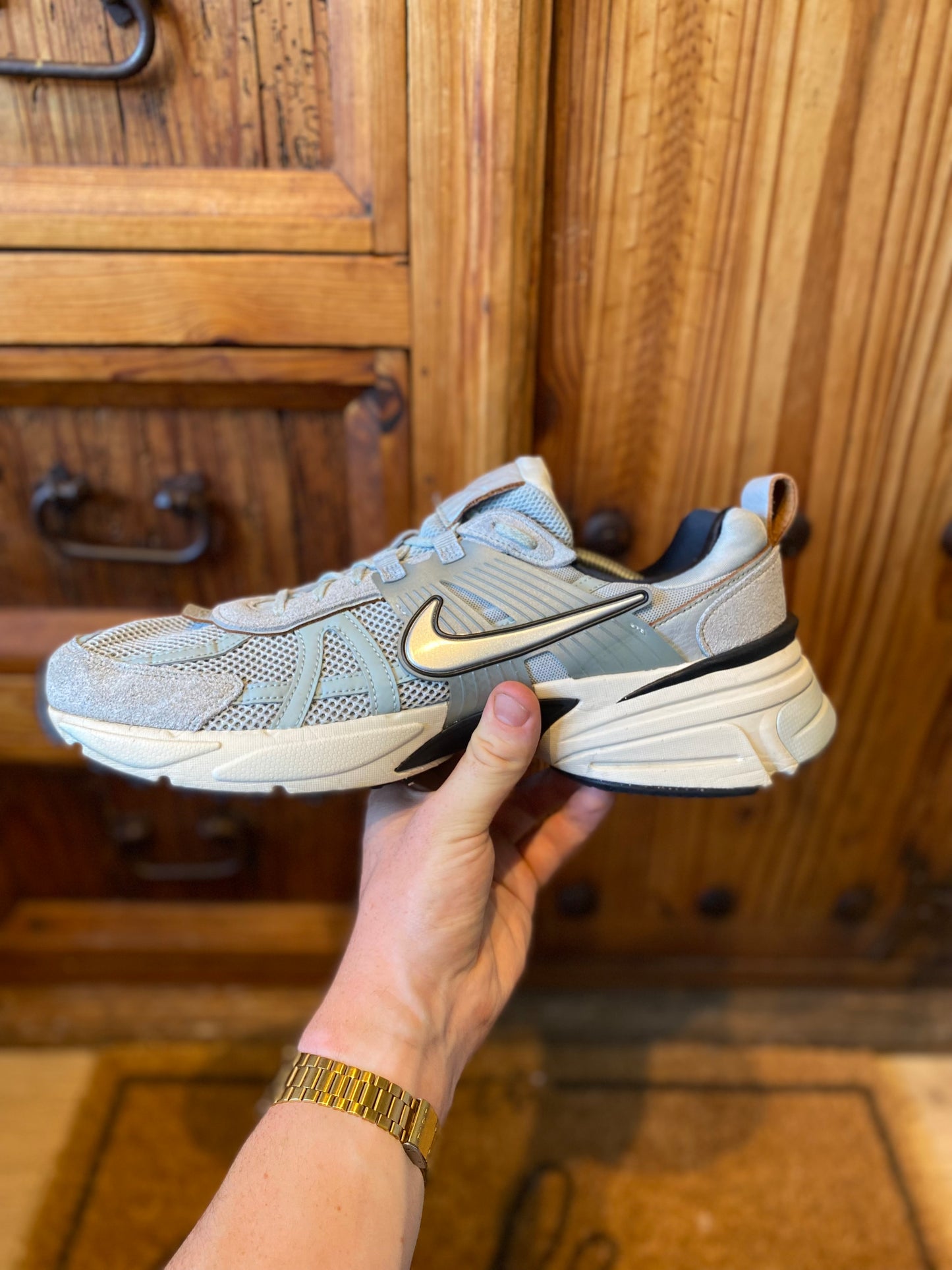NIKE V2K RUN ‘LIGHT PUMIC BLACK CHROME’ - UK 12