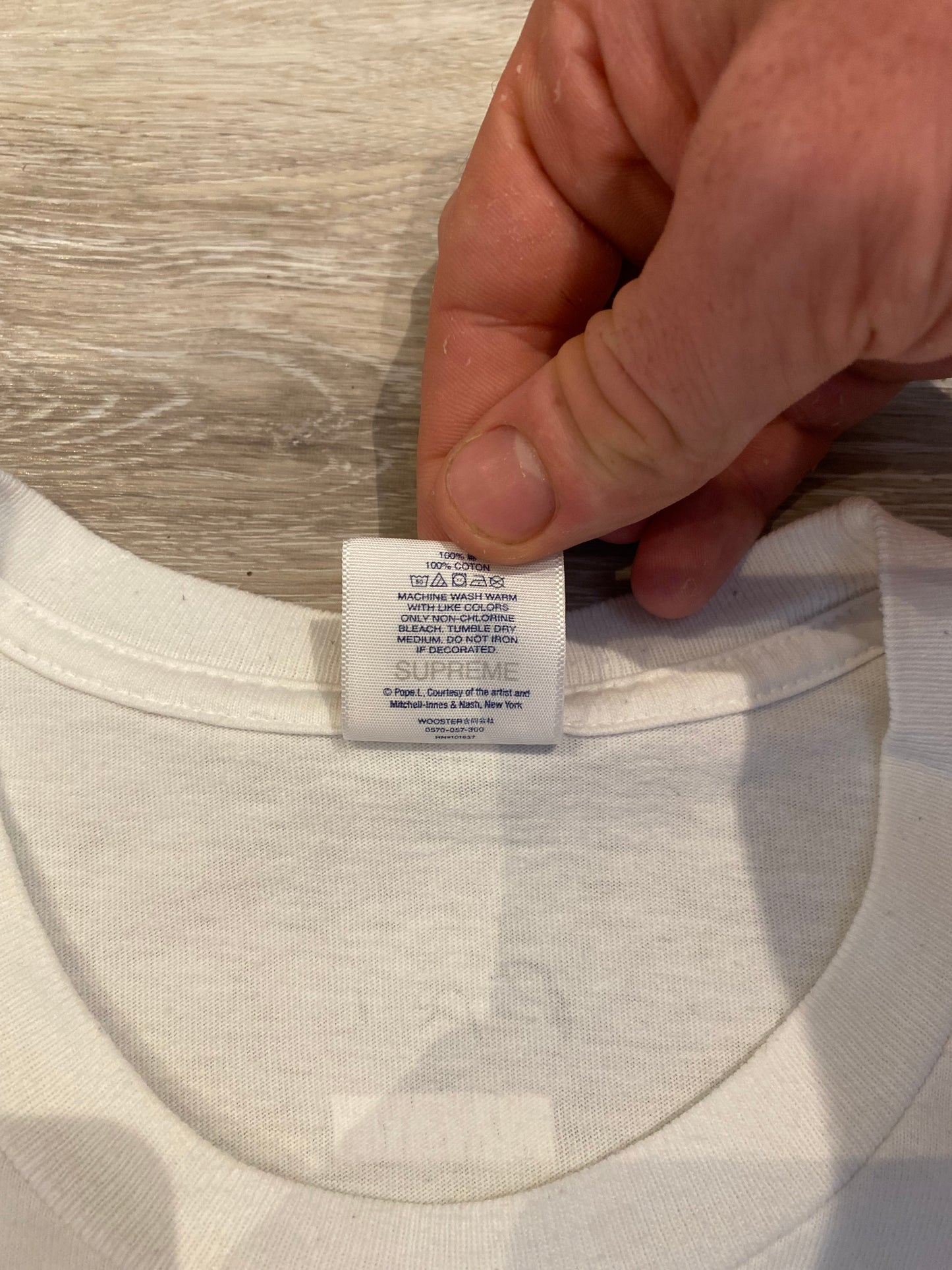 SUPREME ‘POPE.L TRAINING CRAWL’ T-SHIRT - M
