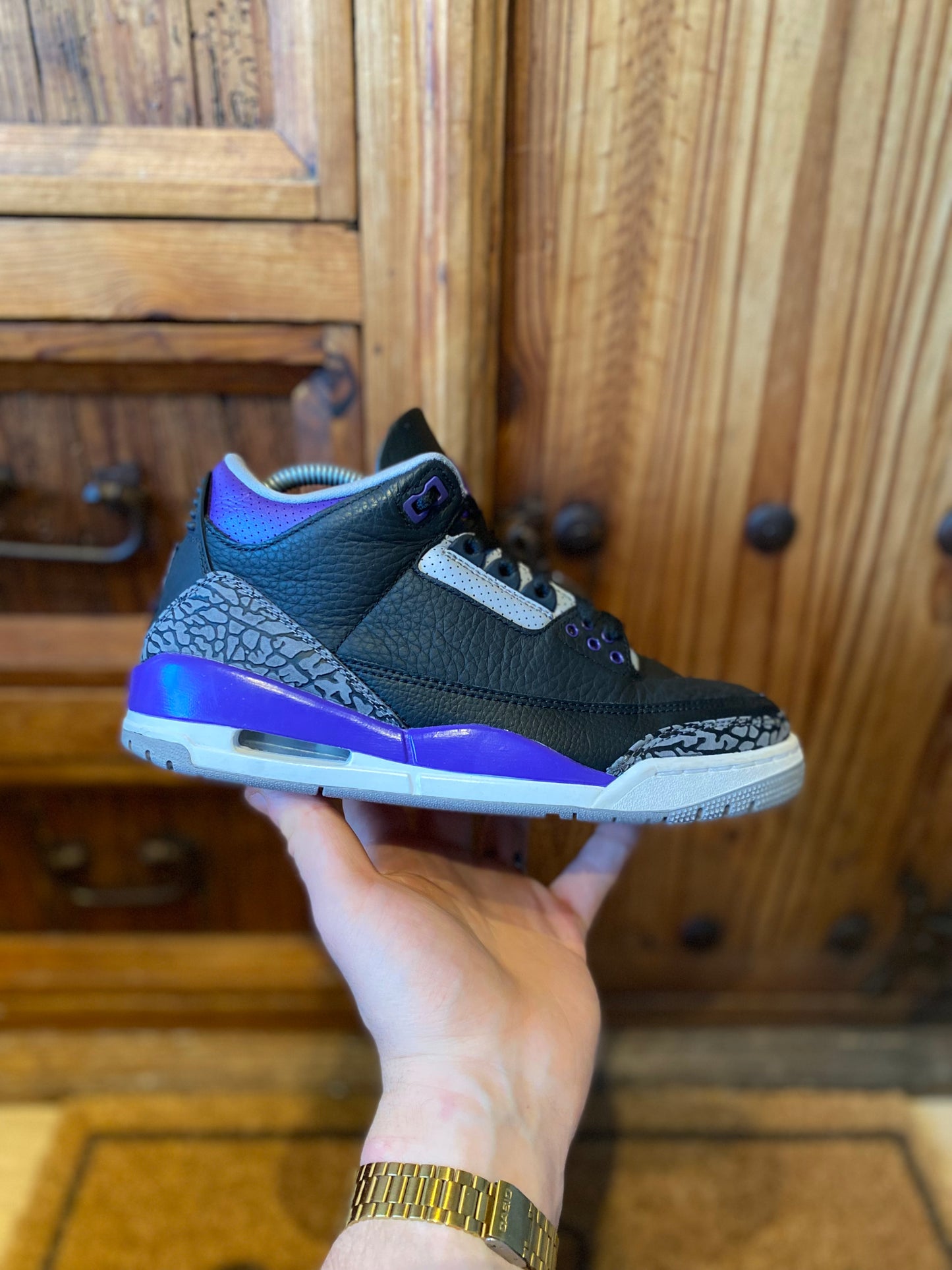 JORDAN 3 ‘BLACK COURT PURPLE’ - UK 6
