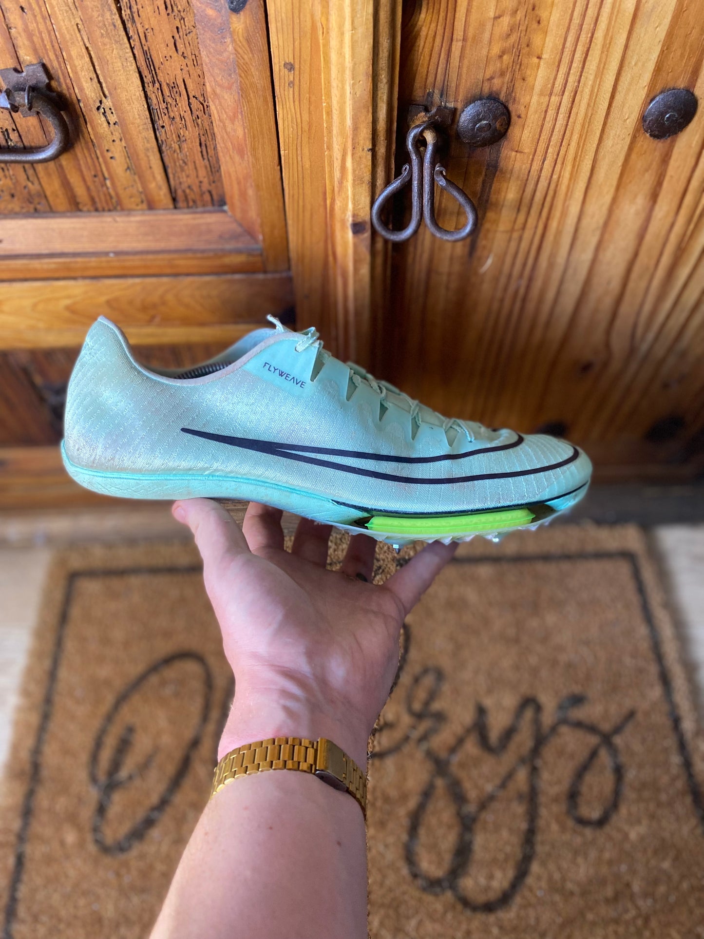 NIKE AIR ZOOM MAXFLY ‘MINT FOAM’ SPRINT SPIKES - UK 14